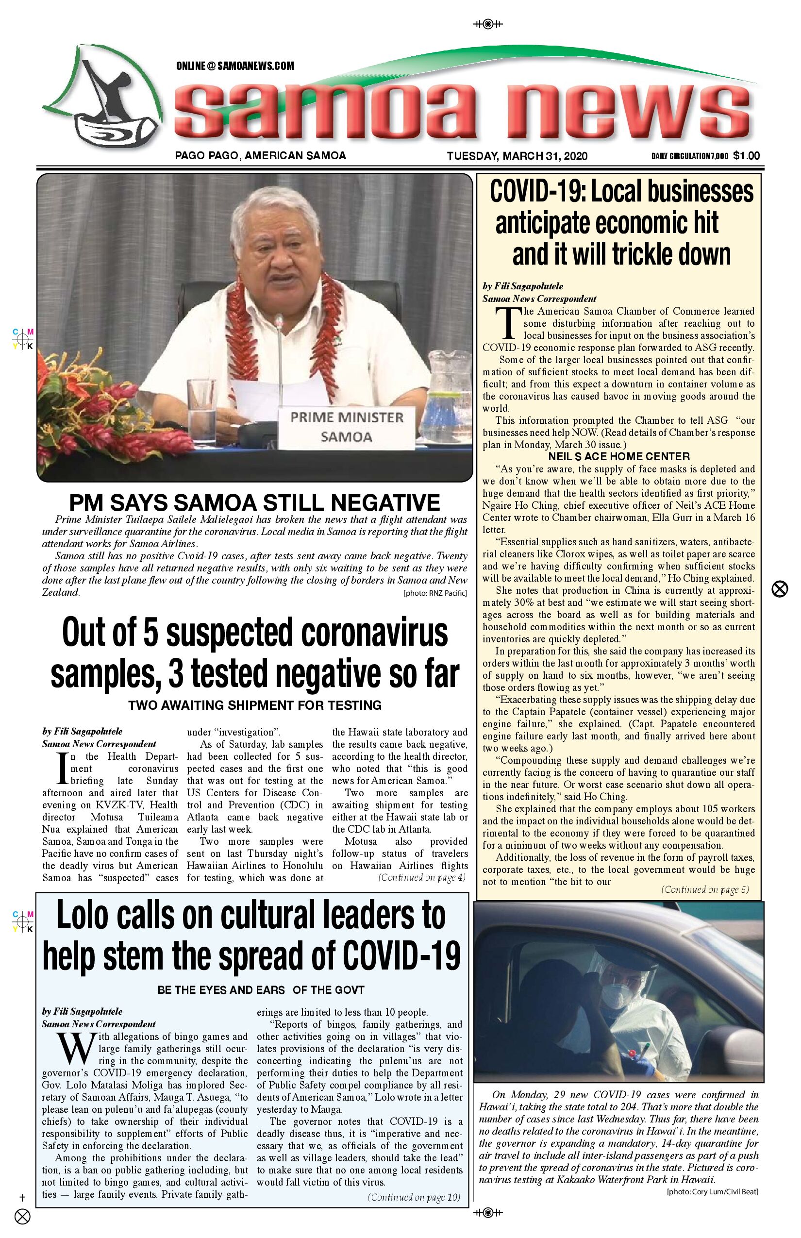 SN News Tuesday, March 31, 2020