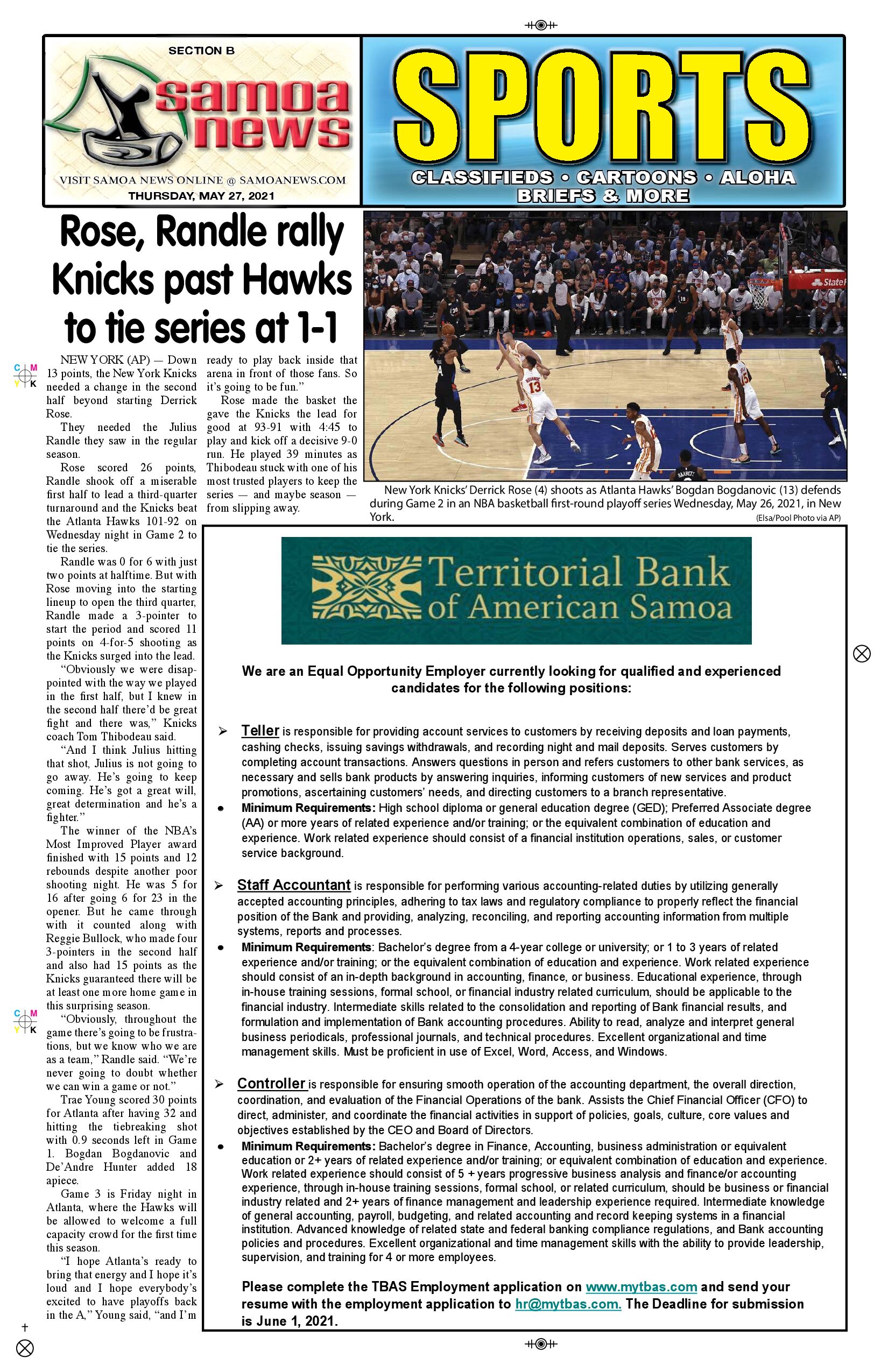 SN Sports Thursday, May 27, 2021