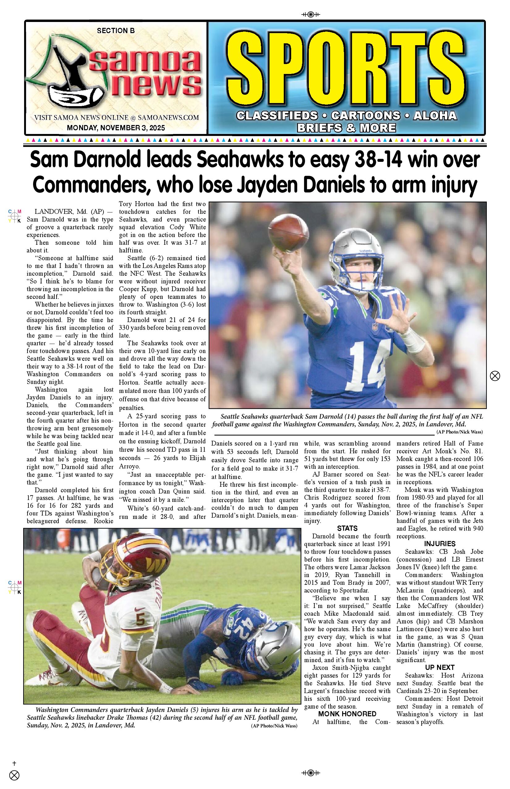 SN Sports Monday, November 03, 2025