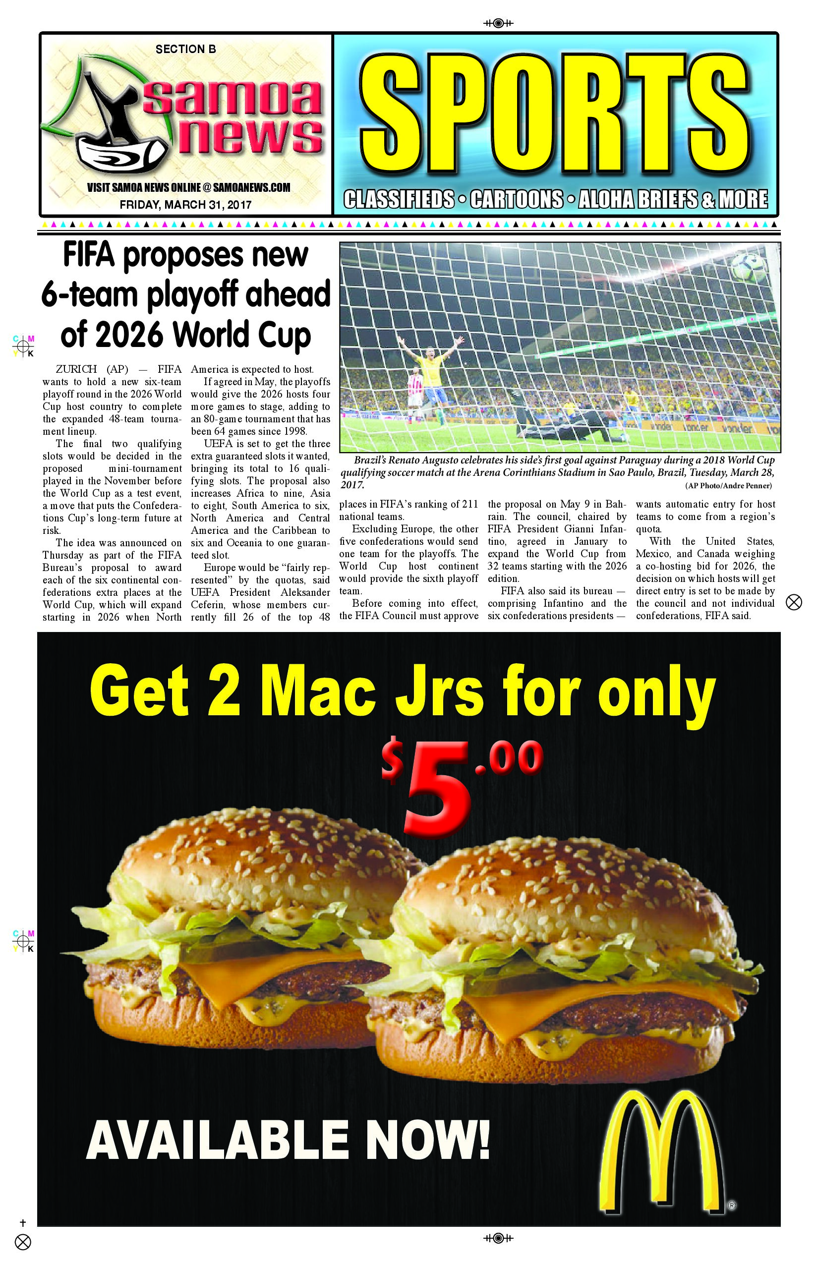 SN Sports Friday, March 31 , 2017