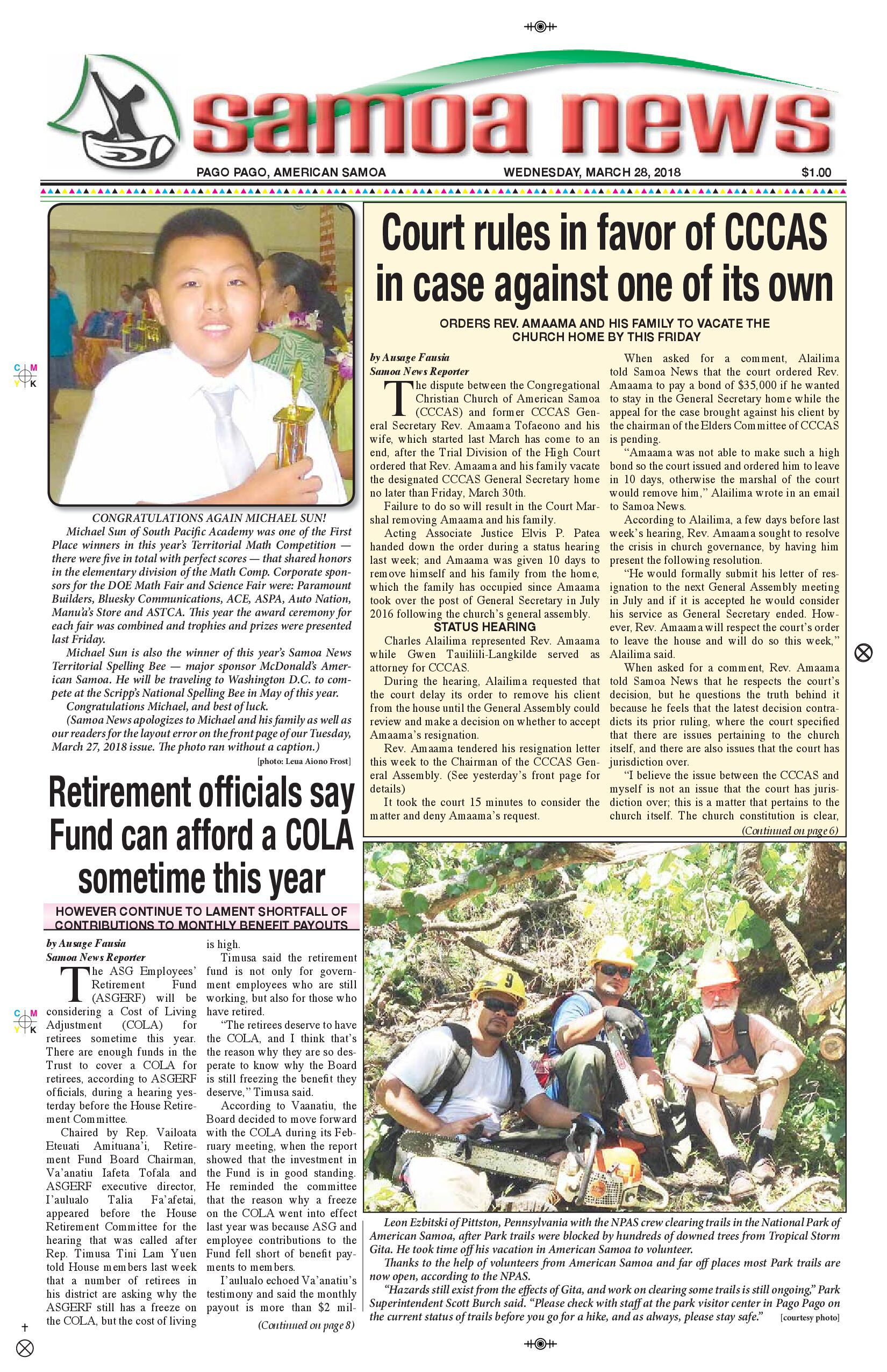 SN News Wednesday, March 28, 2018