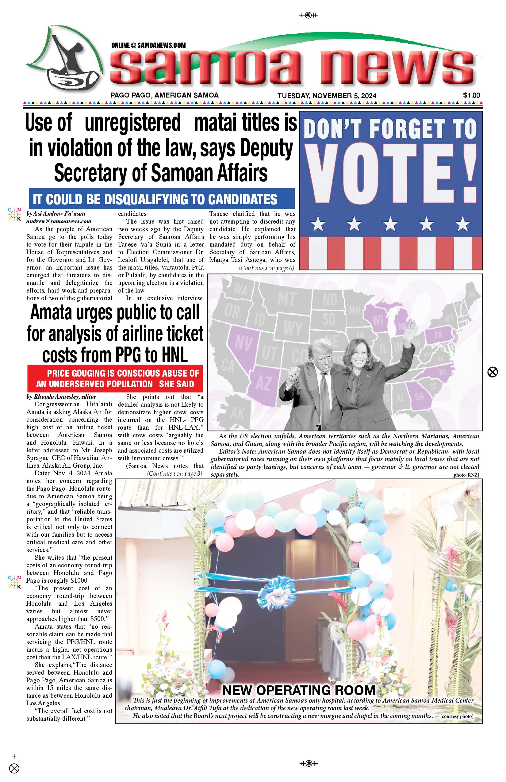 SN News Tuesday, November 05, 2024