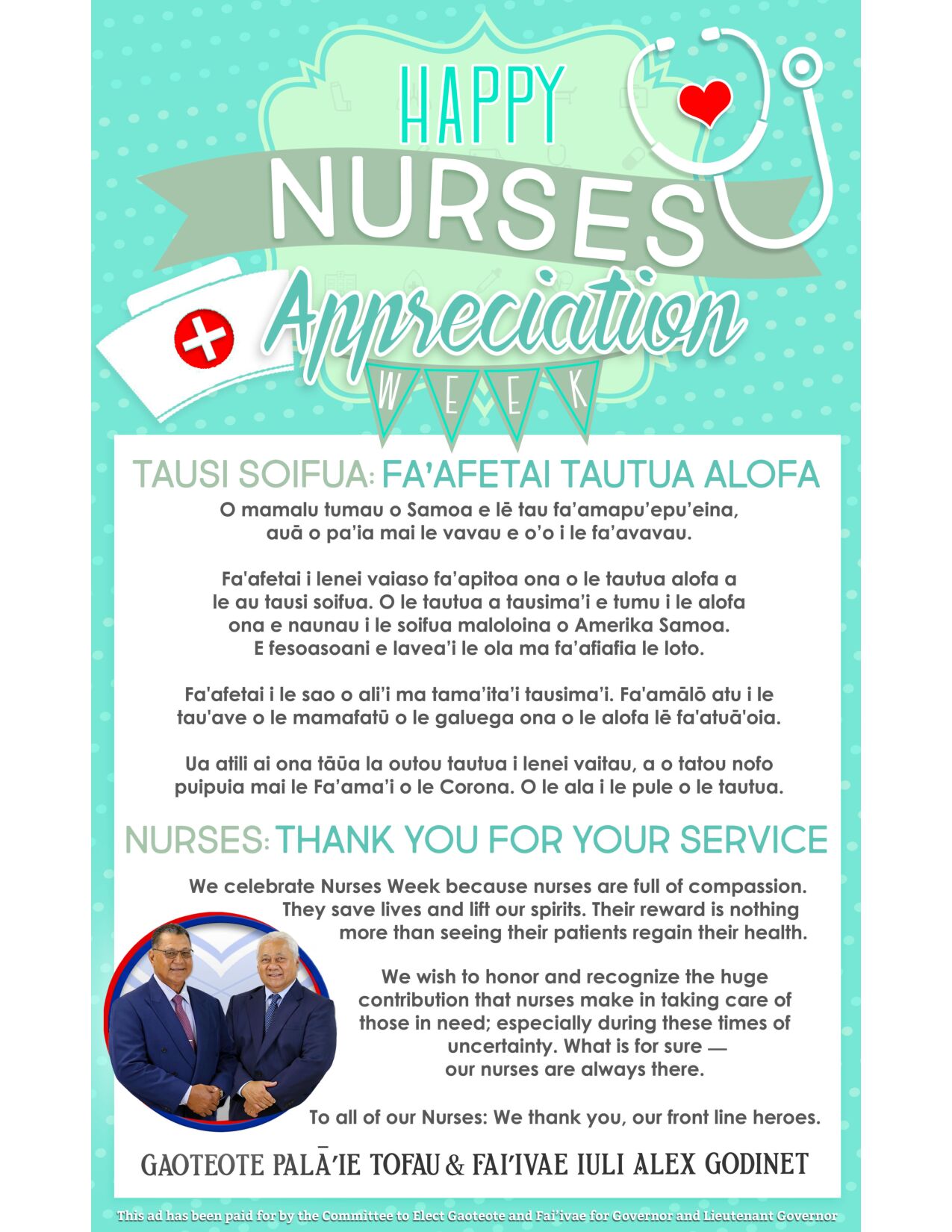 Gaoteote & Faiivae Nurse's Day