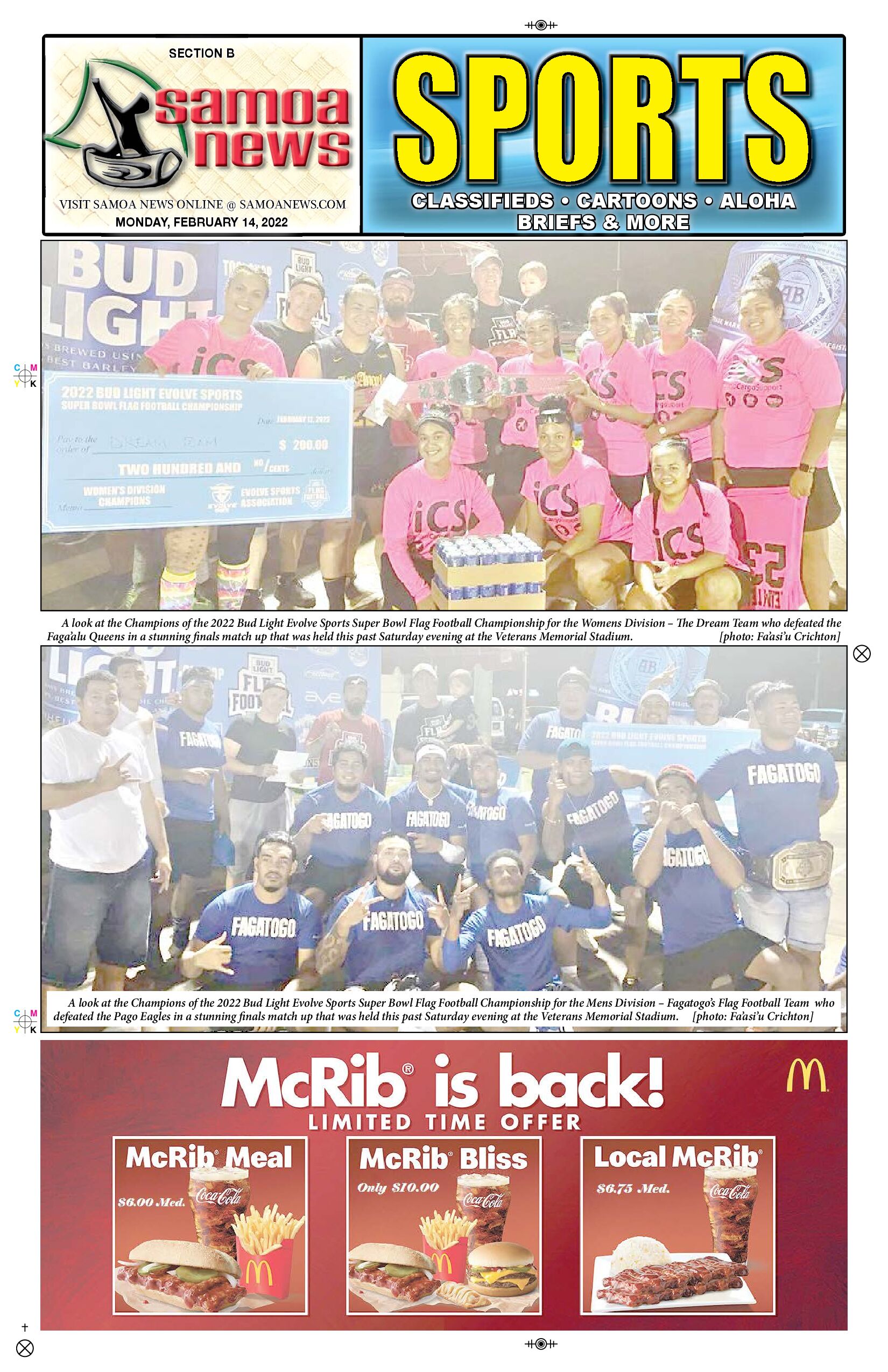 SN Sports Monday, February 14, 2022