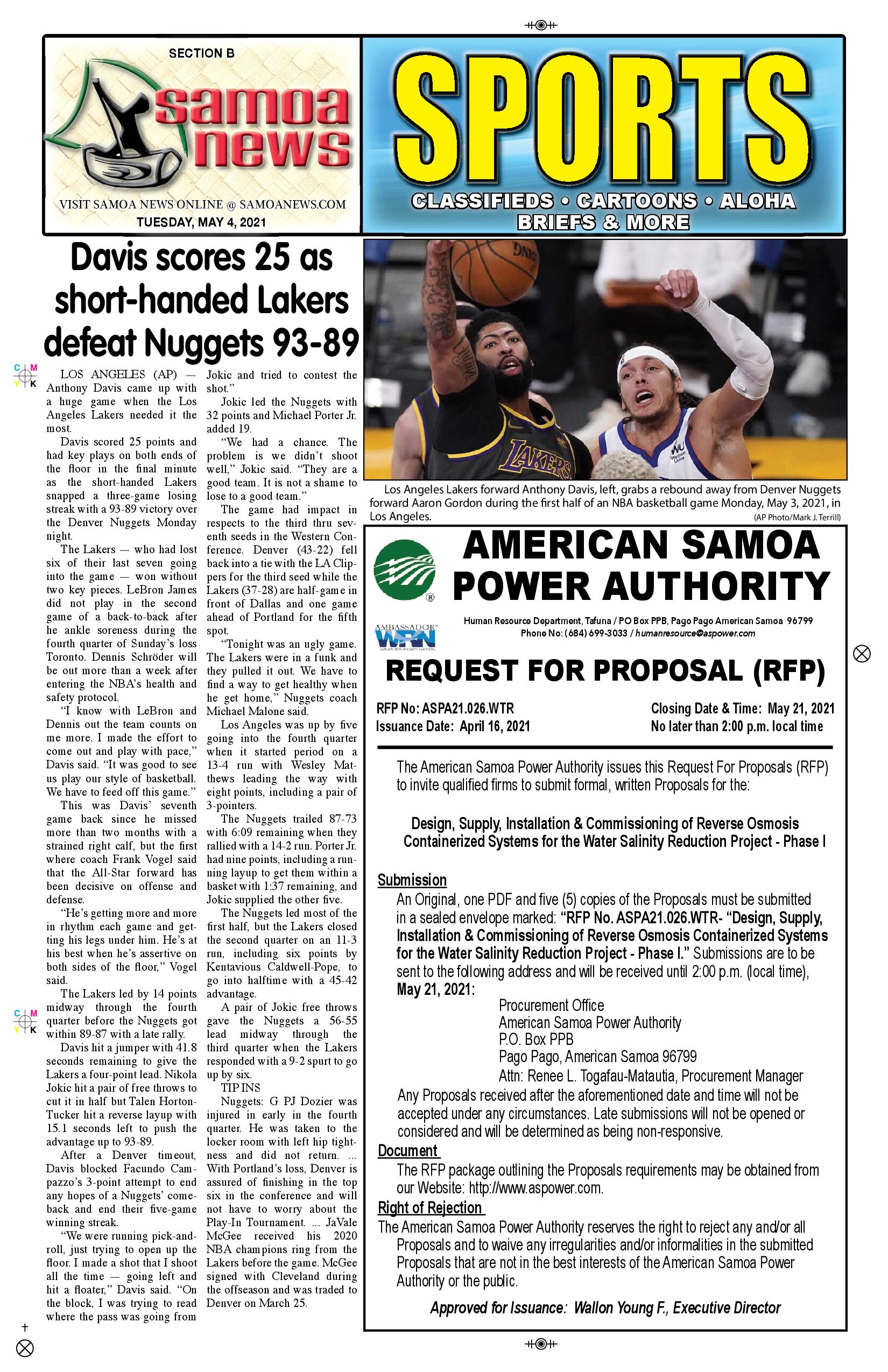 SN Sports Tuesday, May 04, 2021