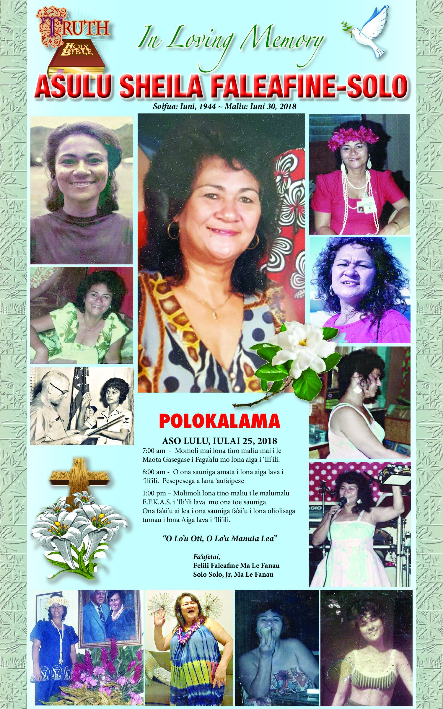 In Memory: Asulu Faleafine-Solo