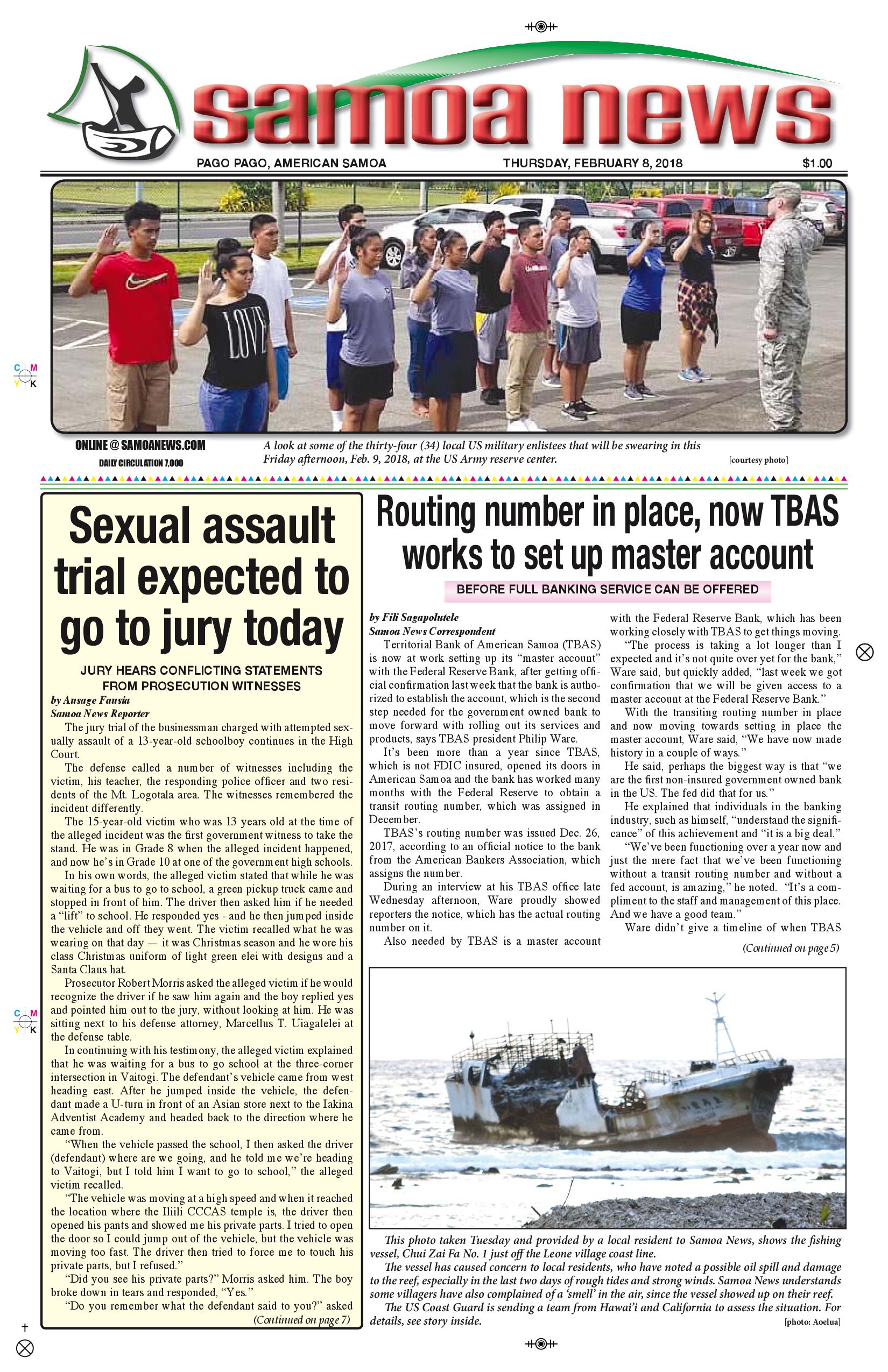 SN News Thursday, Feb. 8, 2018