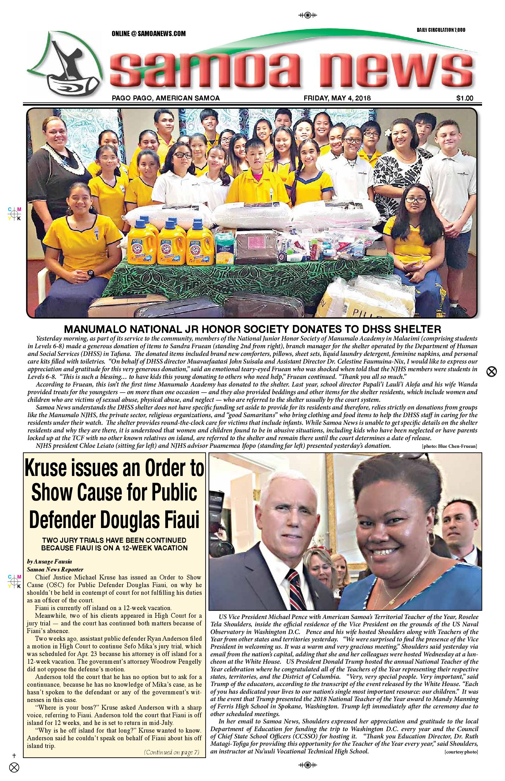 SN News Friday, May 04, 2018