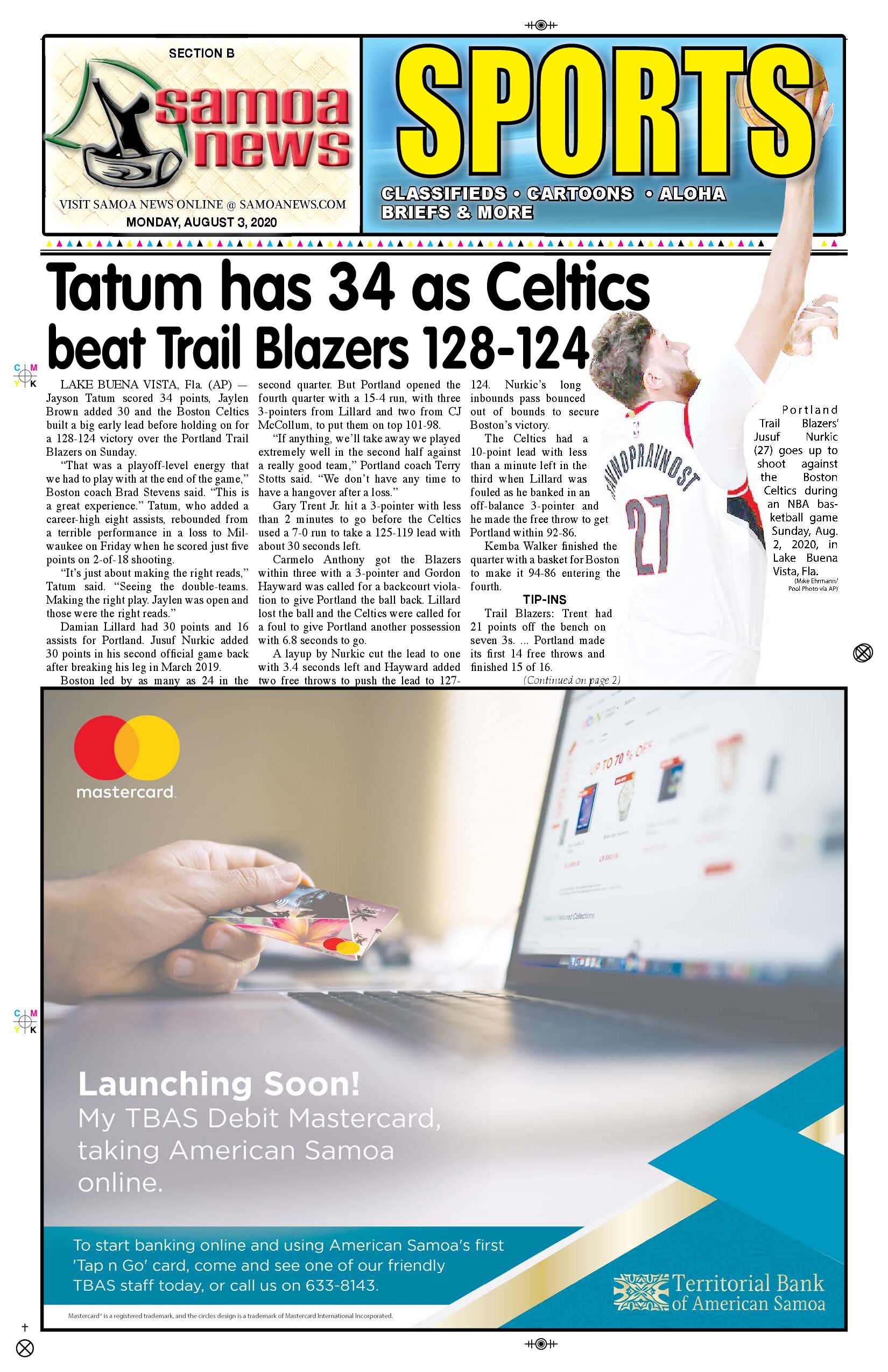 SN Sports Monday, Aug. 03, 2020