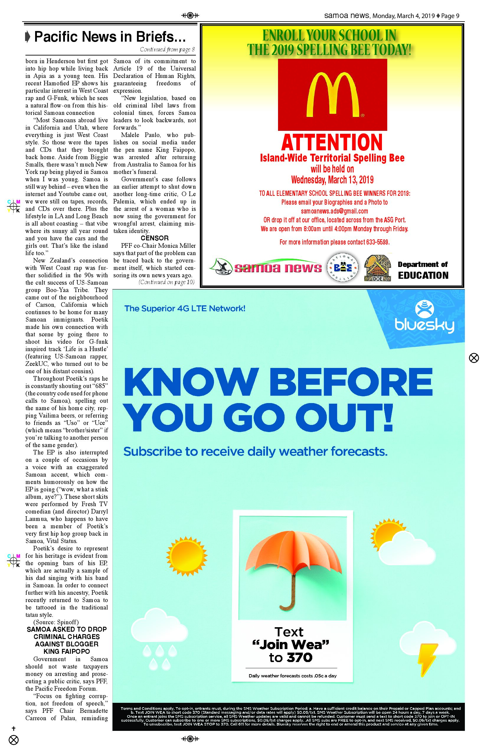 SN News-2 Monday, March 04, 2019