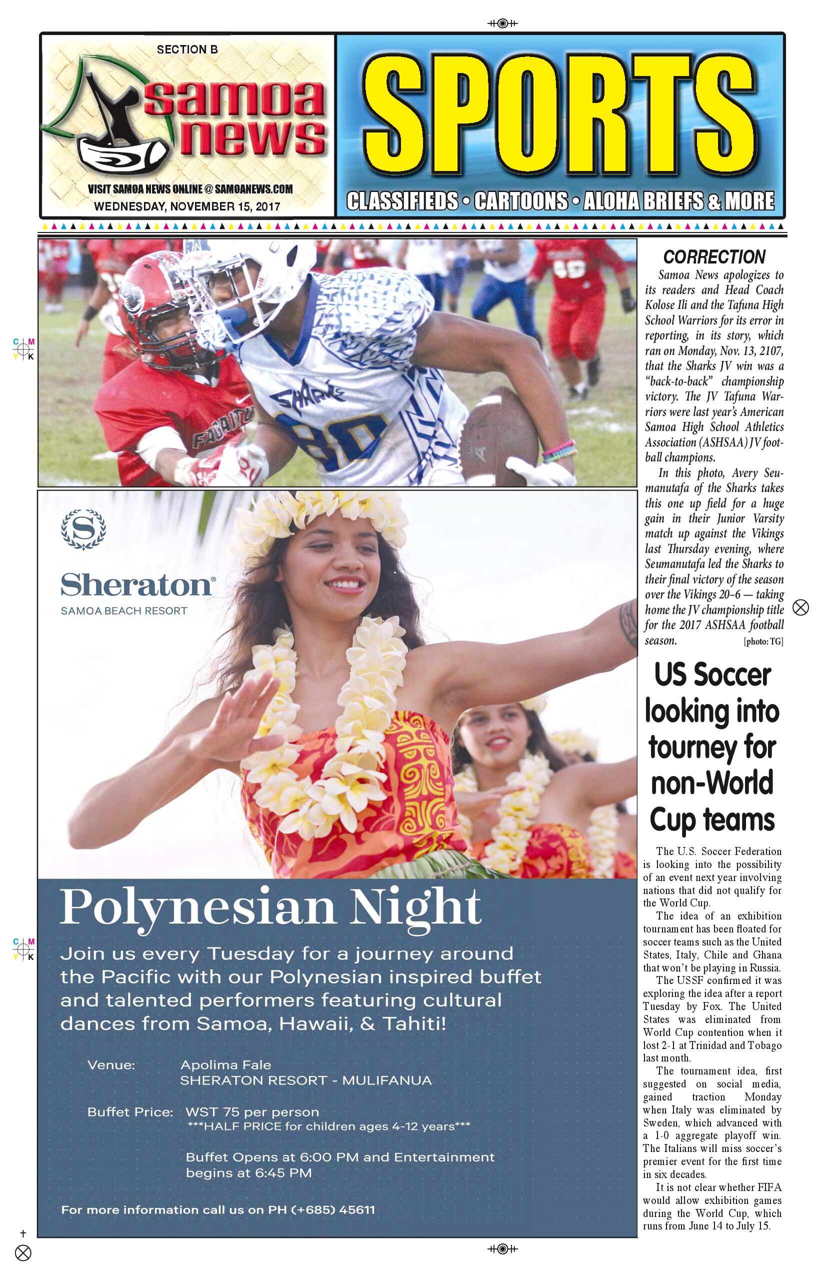 SN Sports Wednesday Nov. 15, 2017