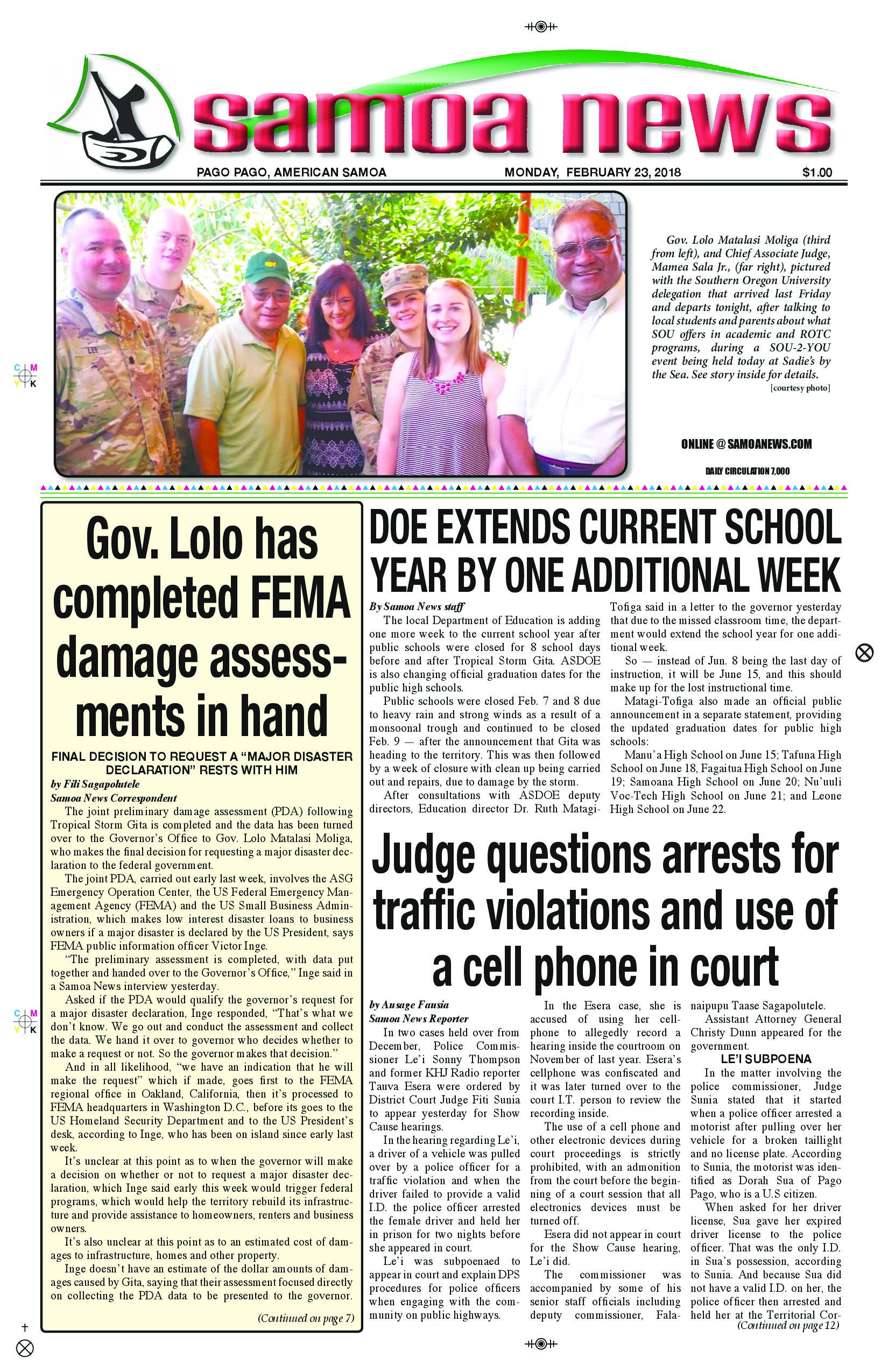 SN News Friday, Feb. 23, 2018