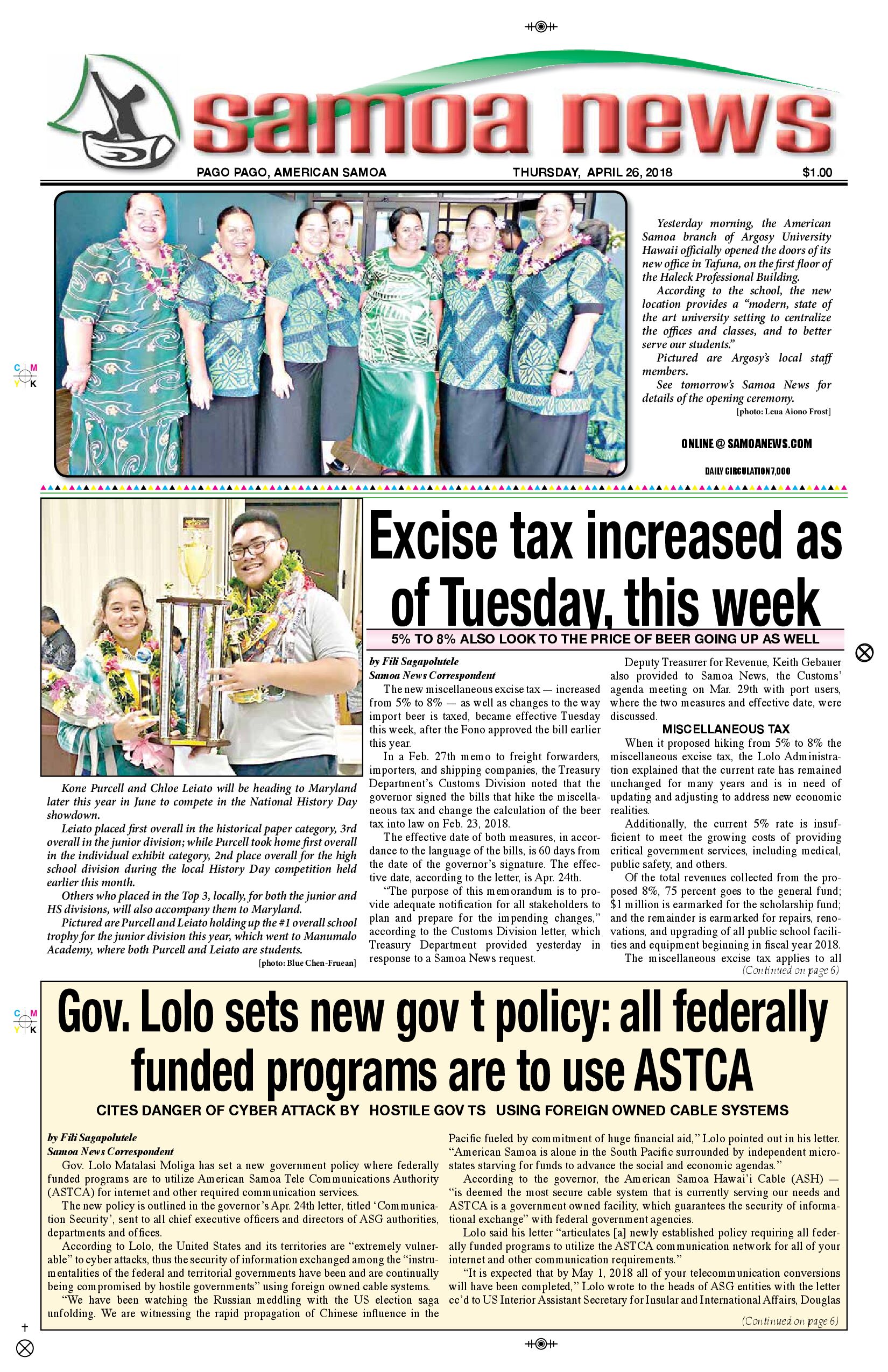 SN News Thursday, April 26, 2018