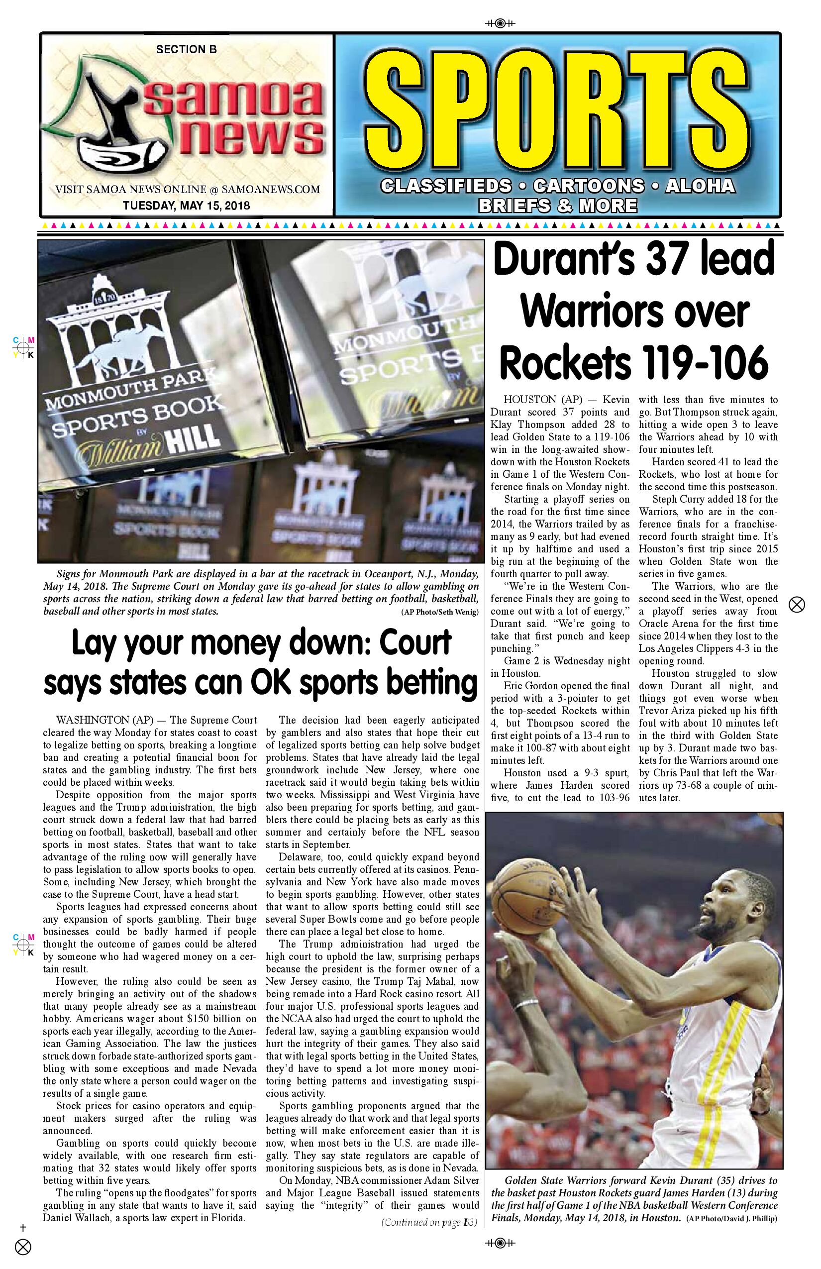 SN Sports Tuesday, May 15, 2018