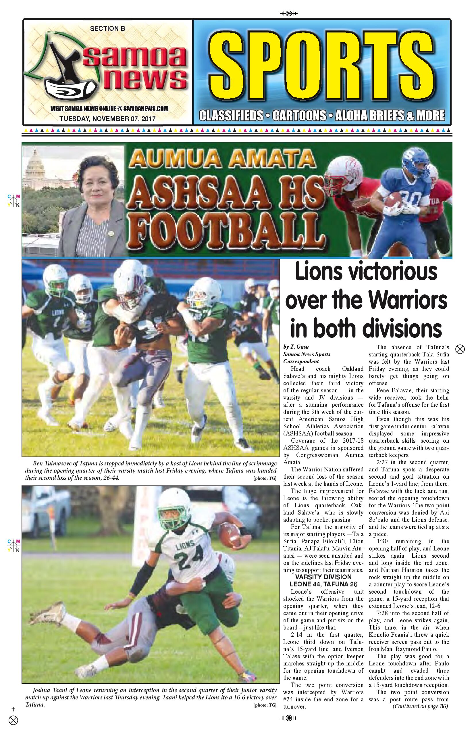 SN Sports Tuesday Nov. 07, 2017