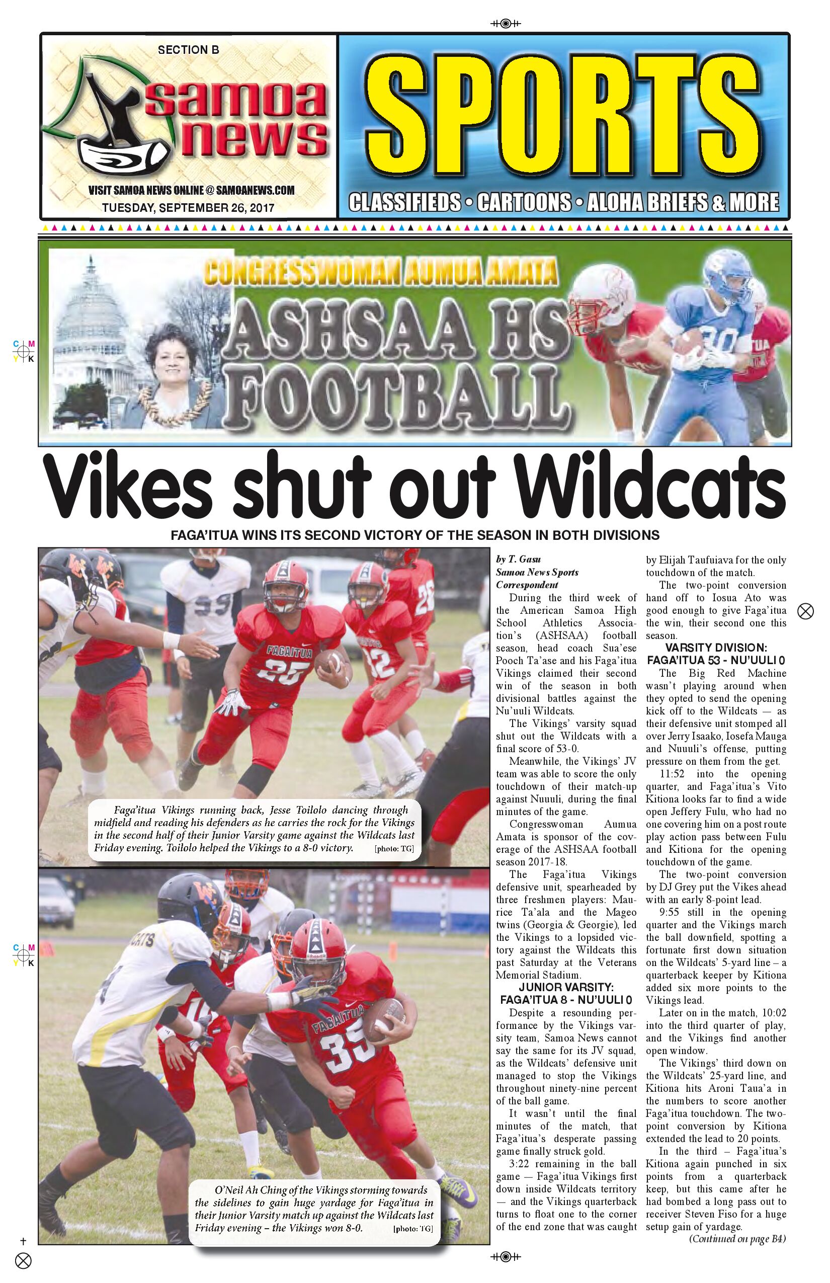 SN Sports Tuesday Sept. 26, 2017