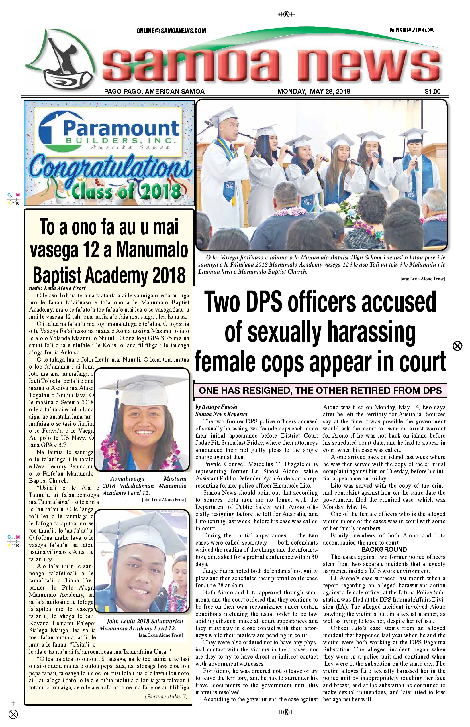 SN News Monday, May 28, 2018