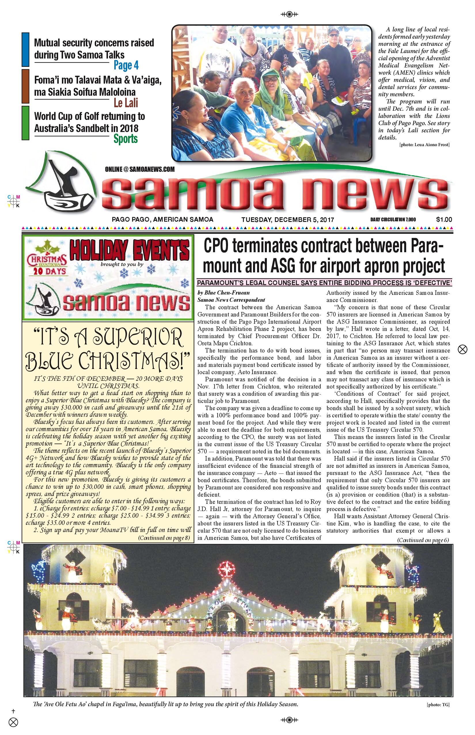 SN News Tuesday Dec. 05, 2017