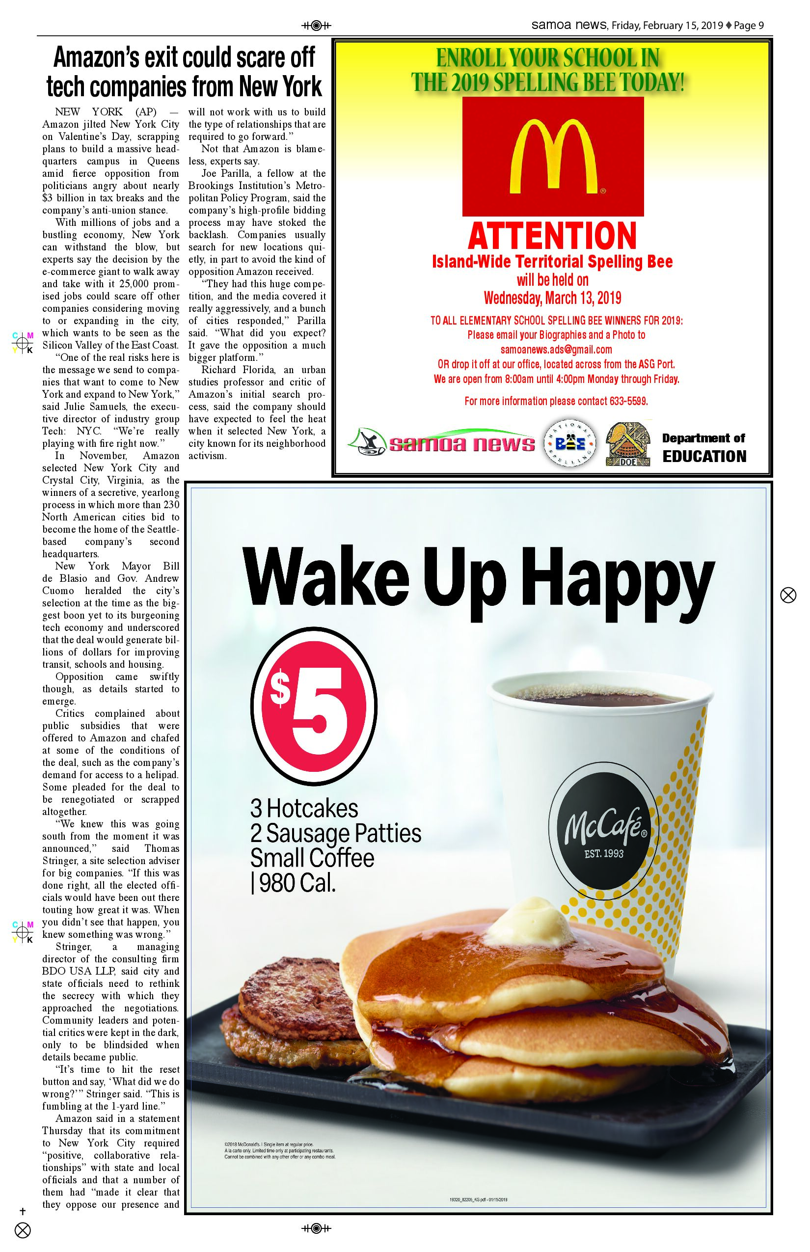 SN News 2 Friday, February 15, 2019