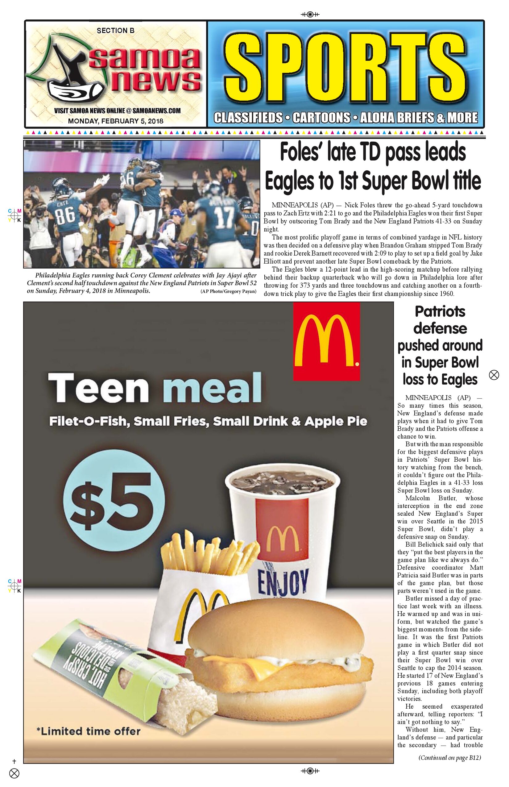 SN Sports Monday, Feb. 5, 2018