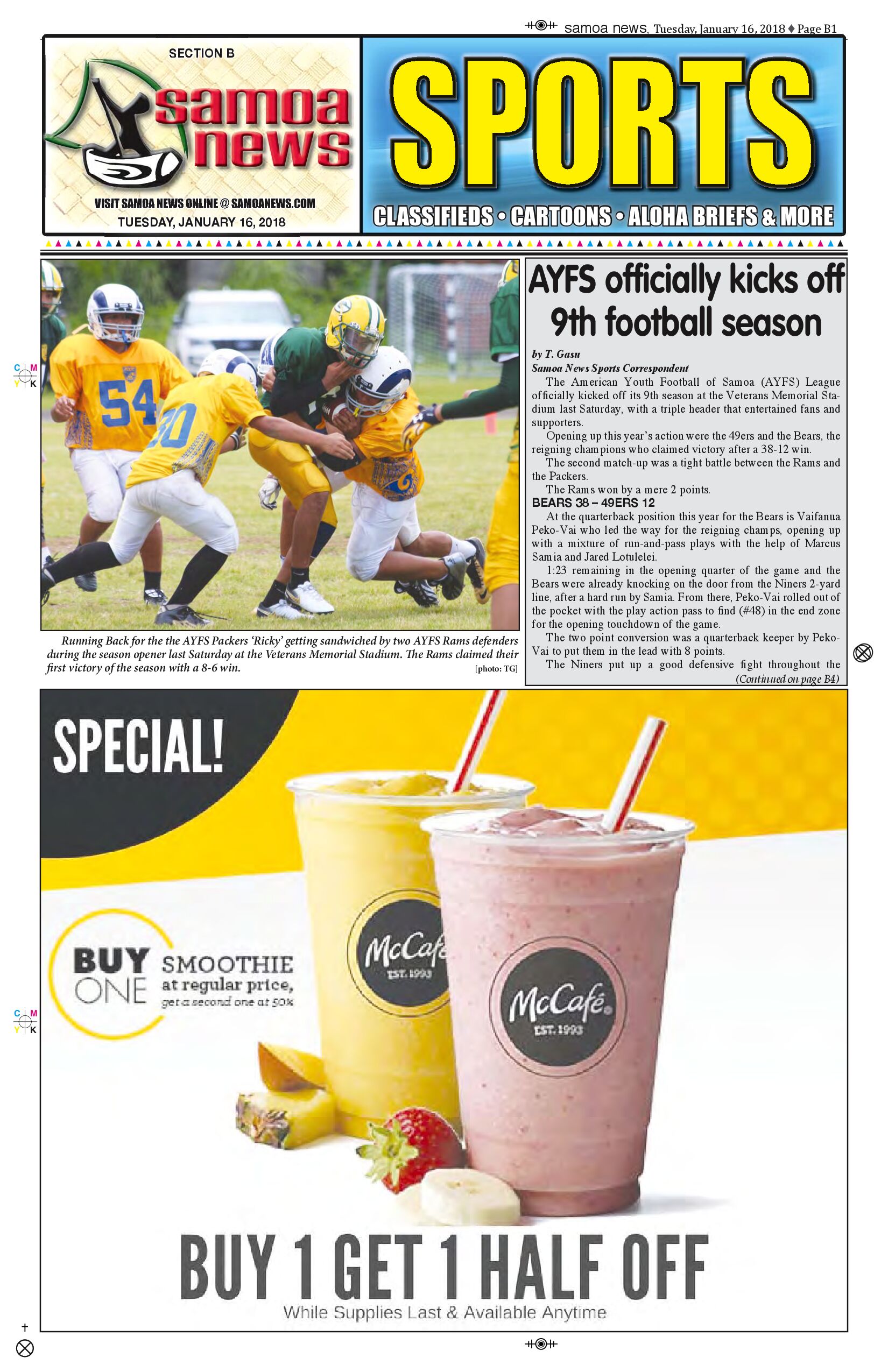 SN Sports Tuesday Jan. 16, 2018