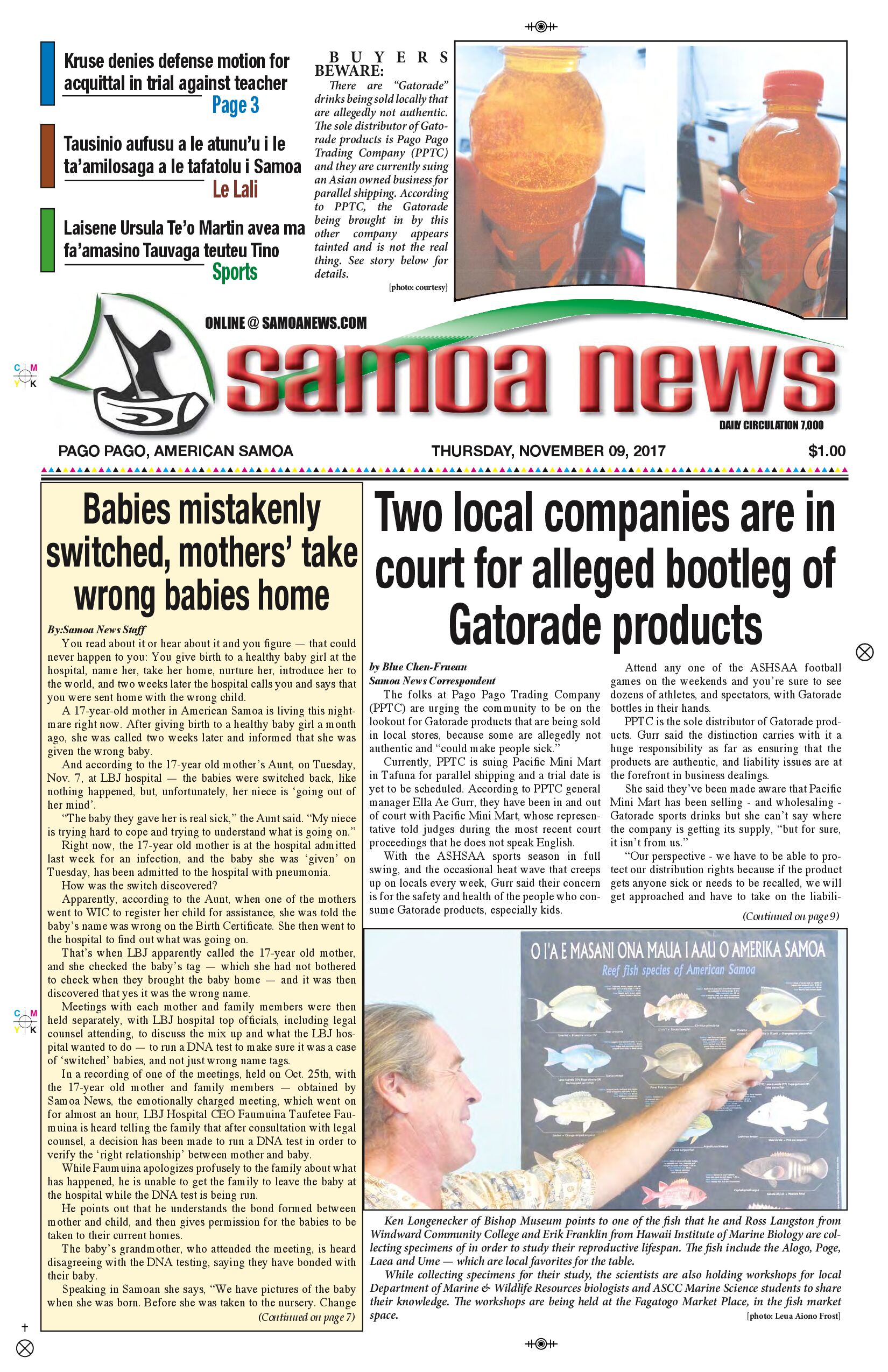 SN News Thursday, Nov. 09, 2017