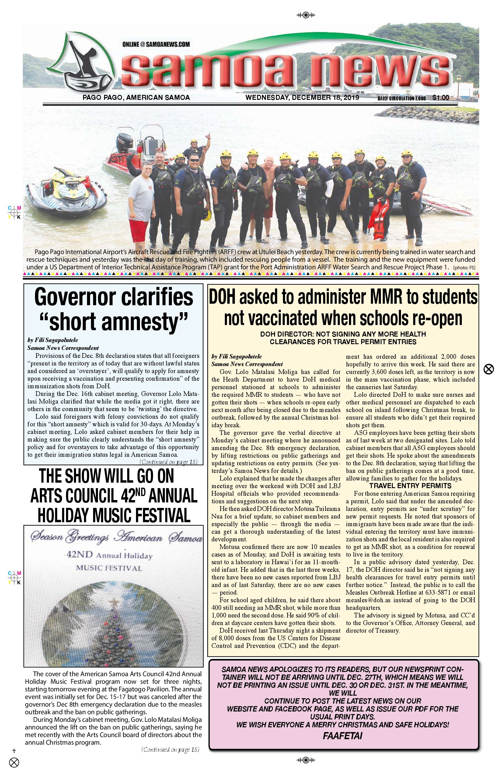 SN News Wednesday, December 18, 2019