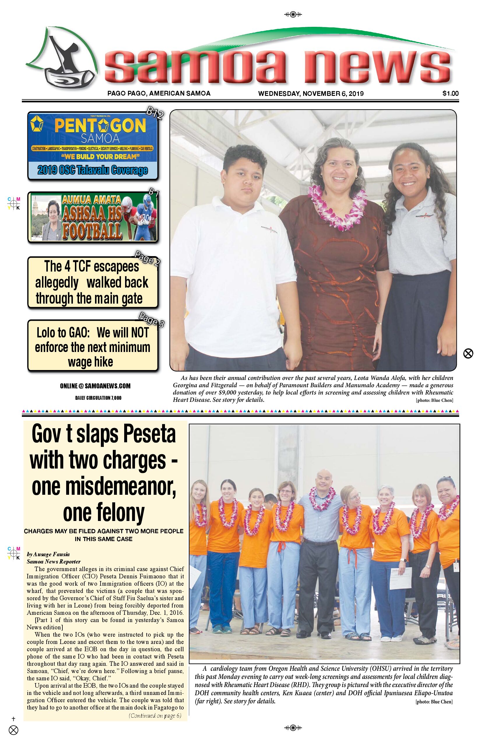 SN News Wednesday, November 06, 2019