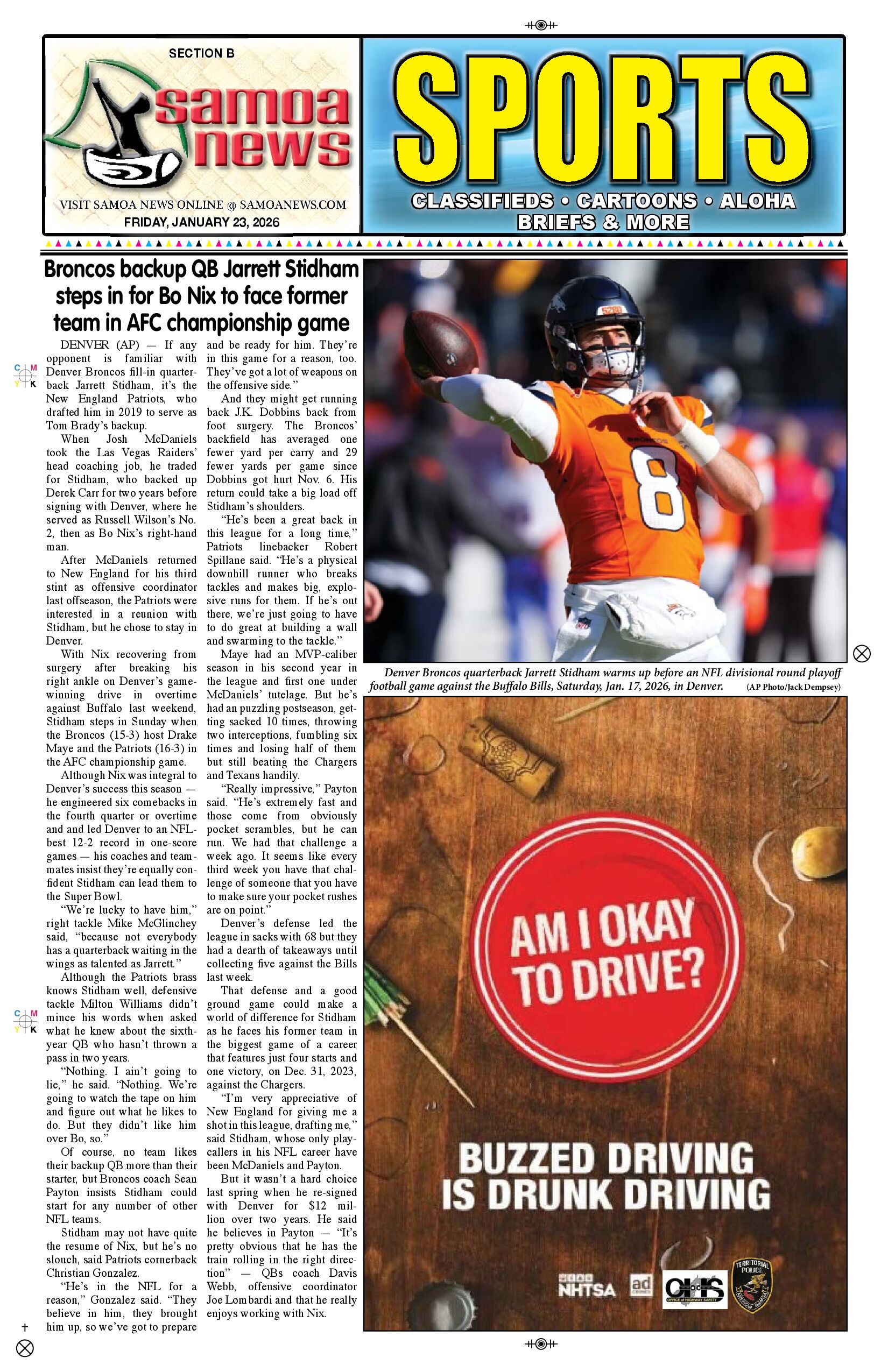 SN Sports Friday, January 23, 2026