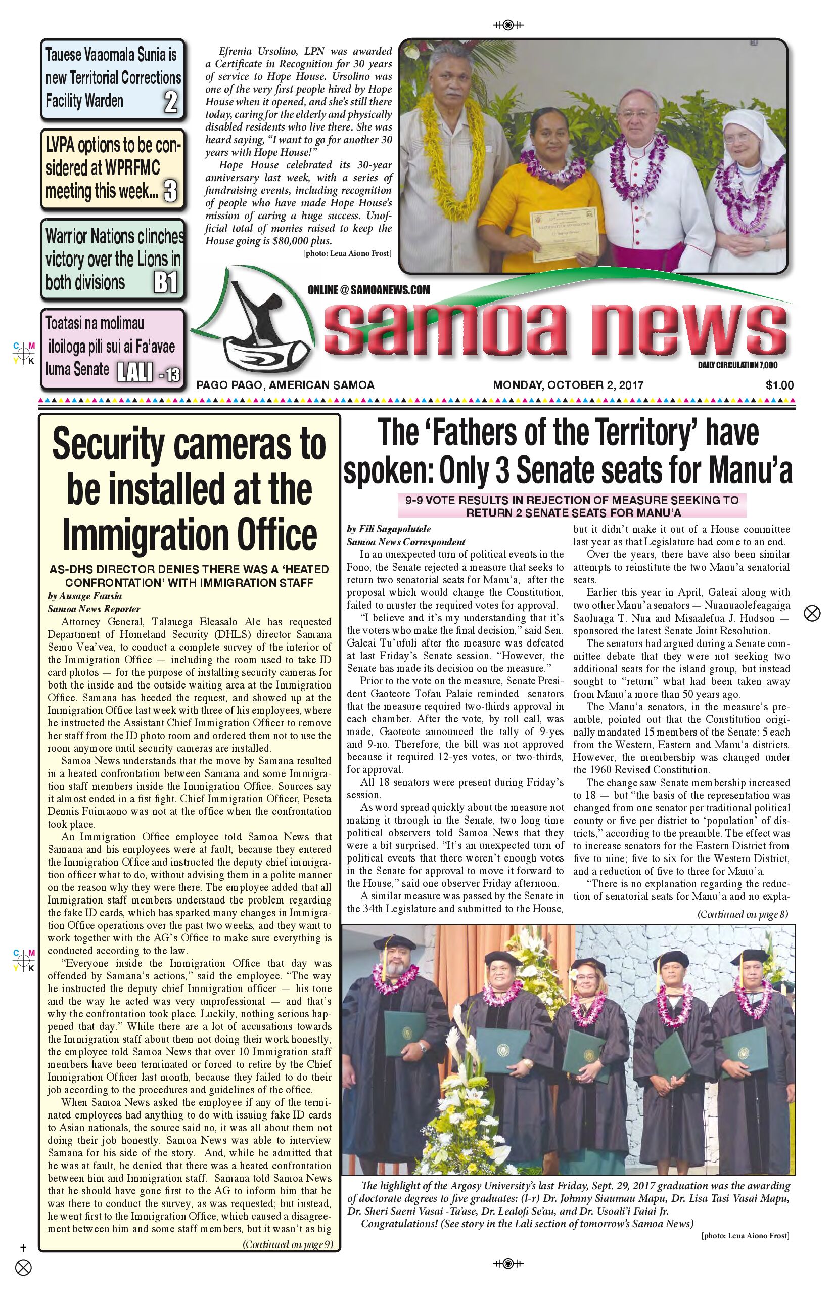 SN News Monday, Oct. 02, 2017