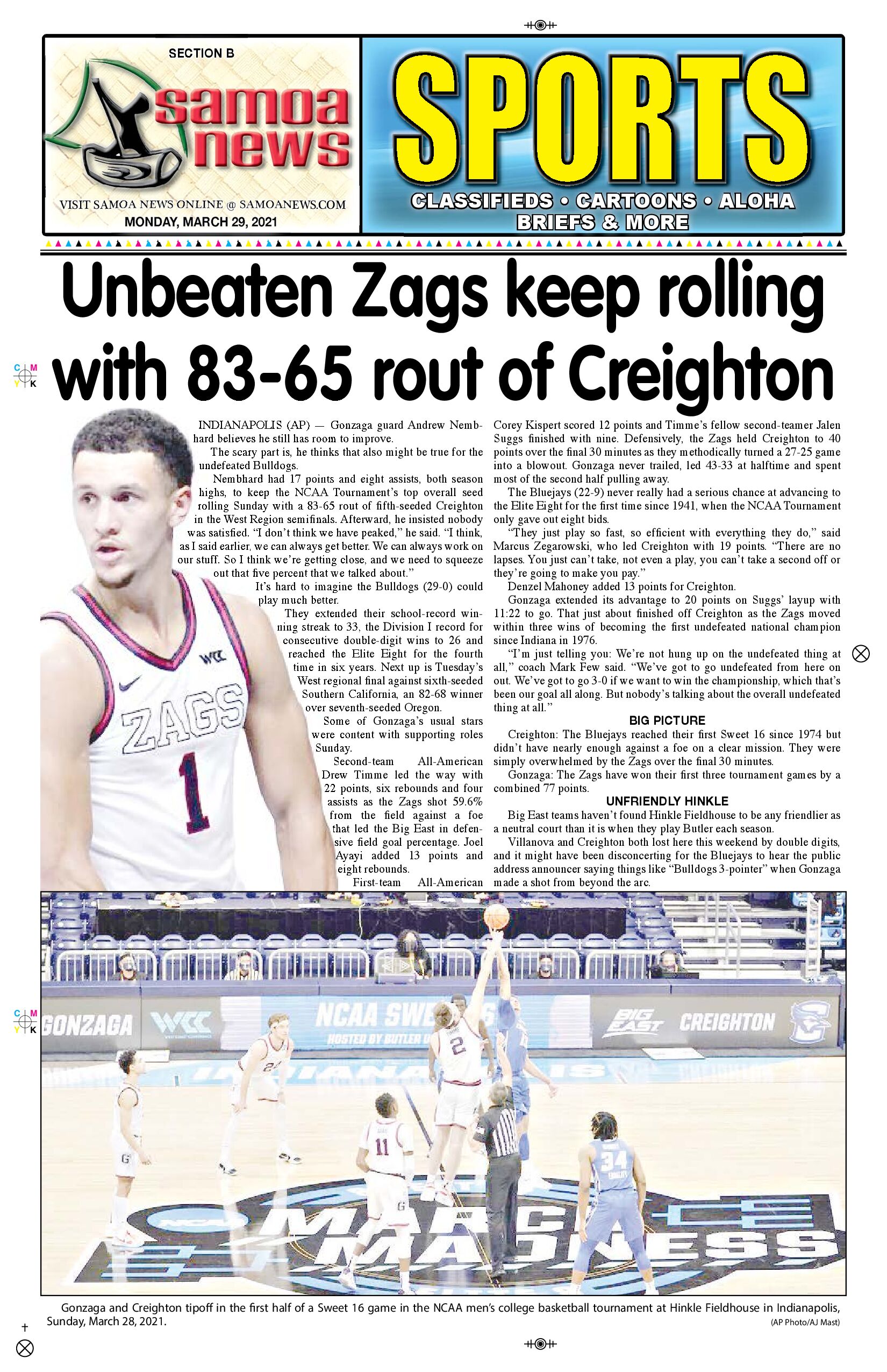 SN Sports Monday, March 29, 2021