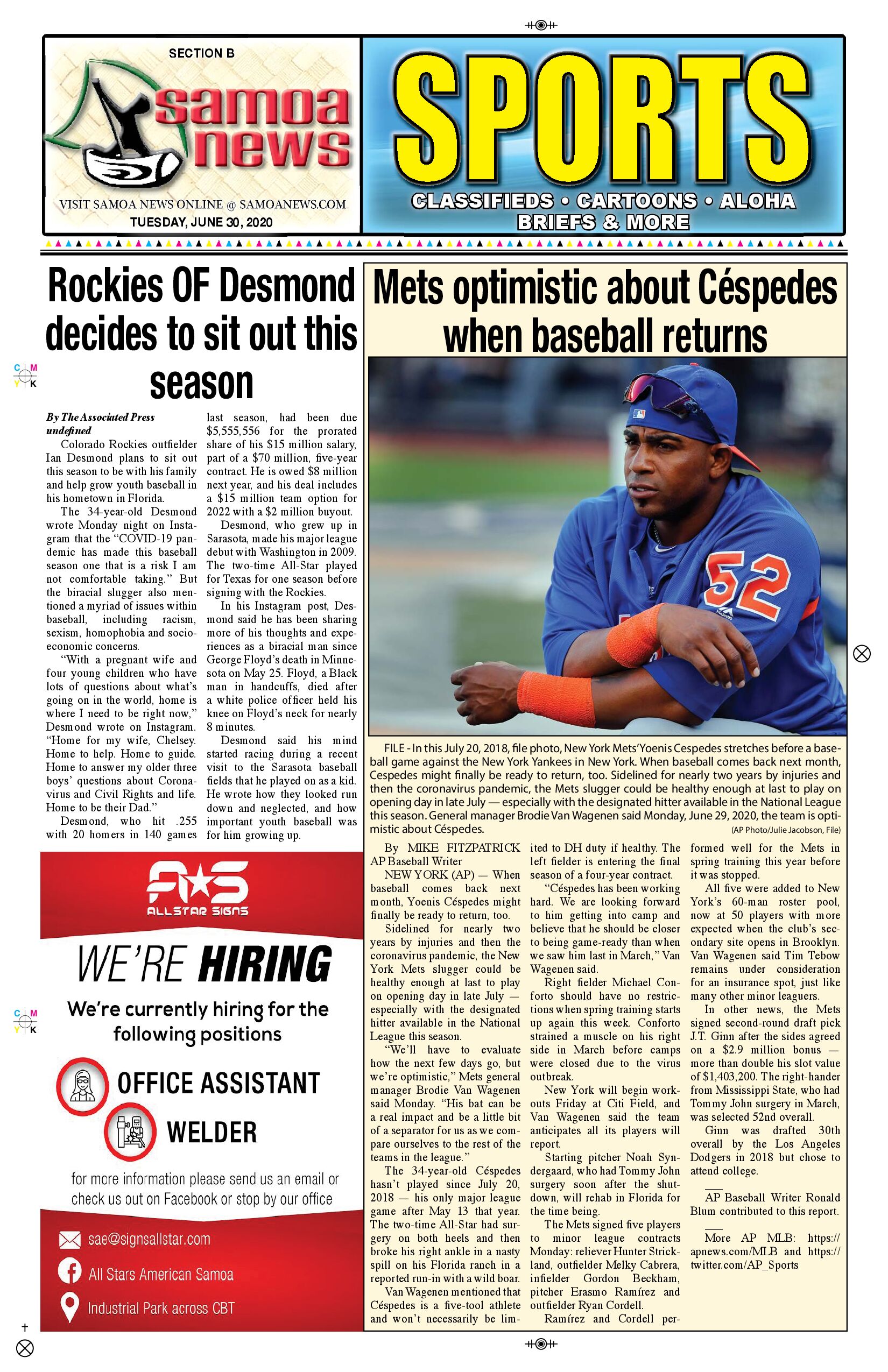 SN Sports Tuesday, June 30, 2020