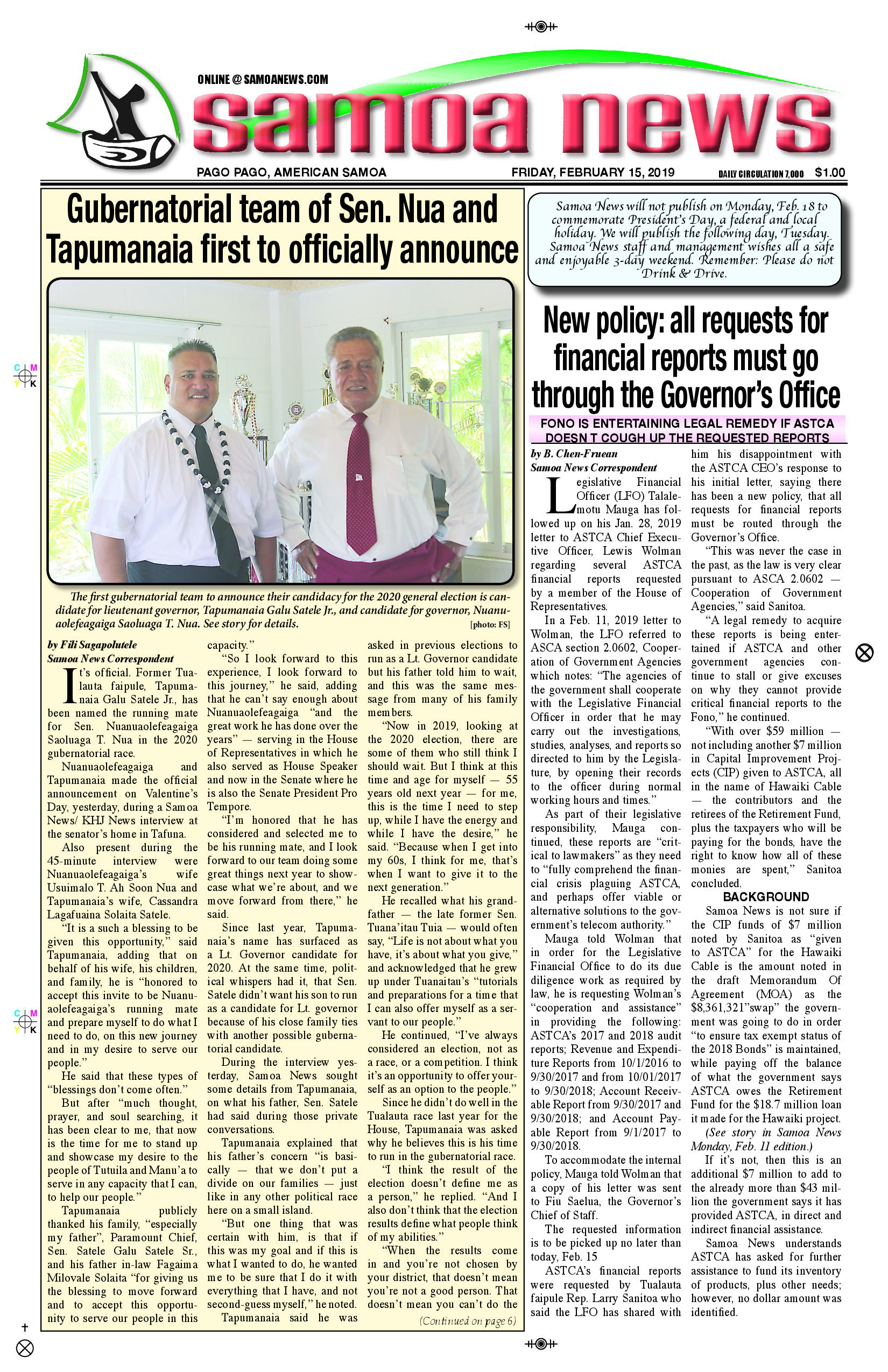 SN News Friday, February 15, 2019