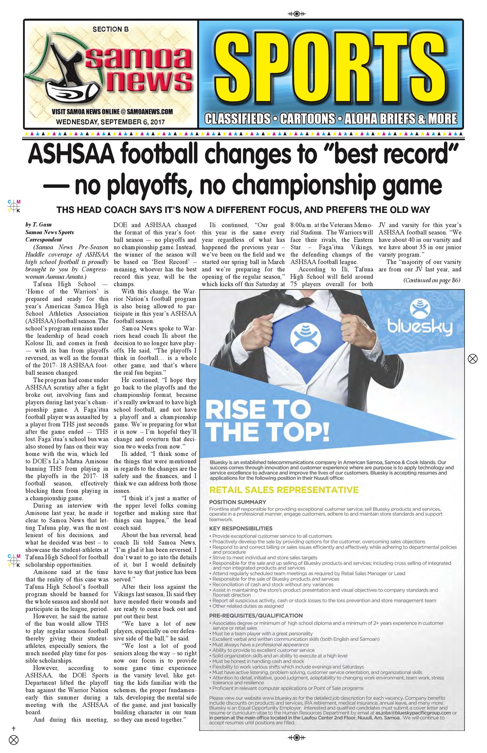 SN Sports Wednesday Sept. 06, 2017