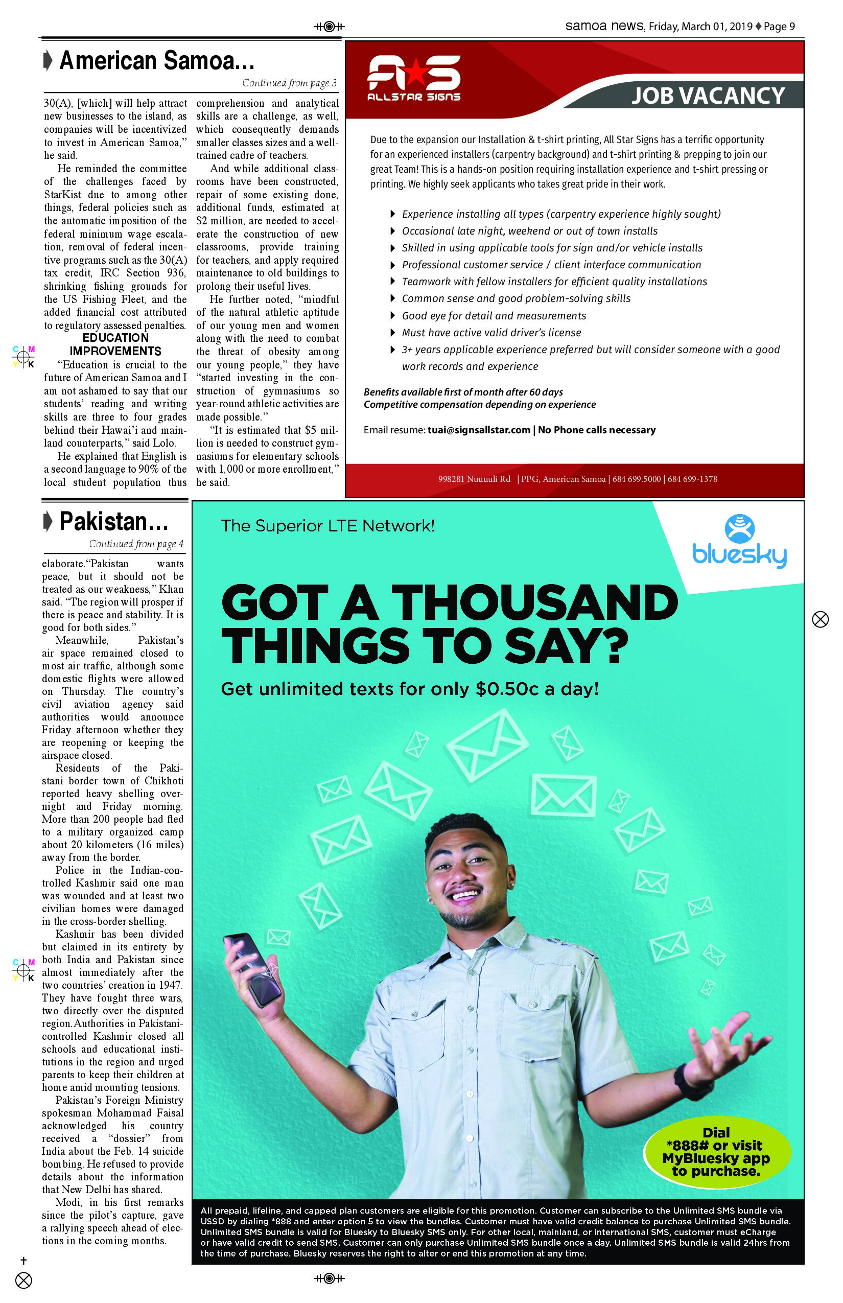 SN News-2 Friday, March 01, 2019