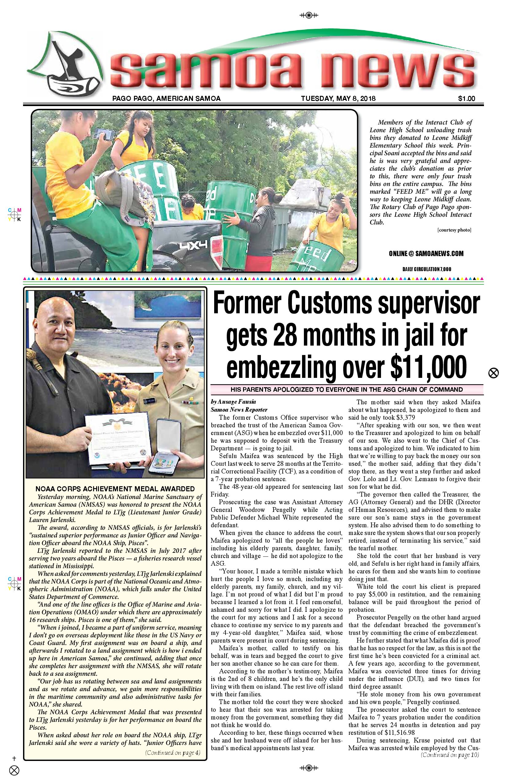 SN News Tuesday, May 08, 2018