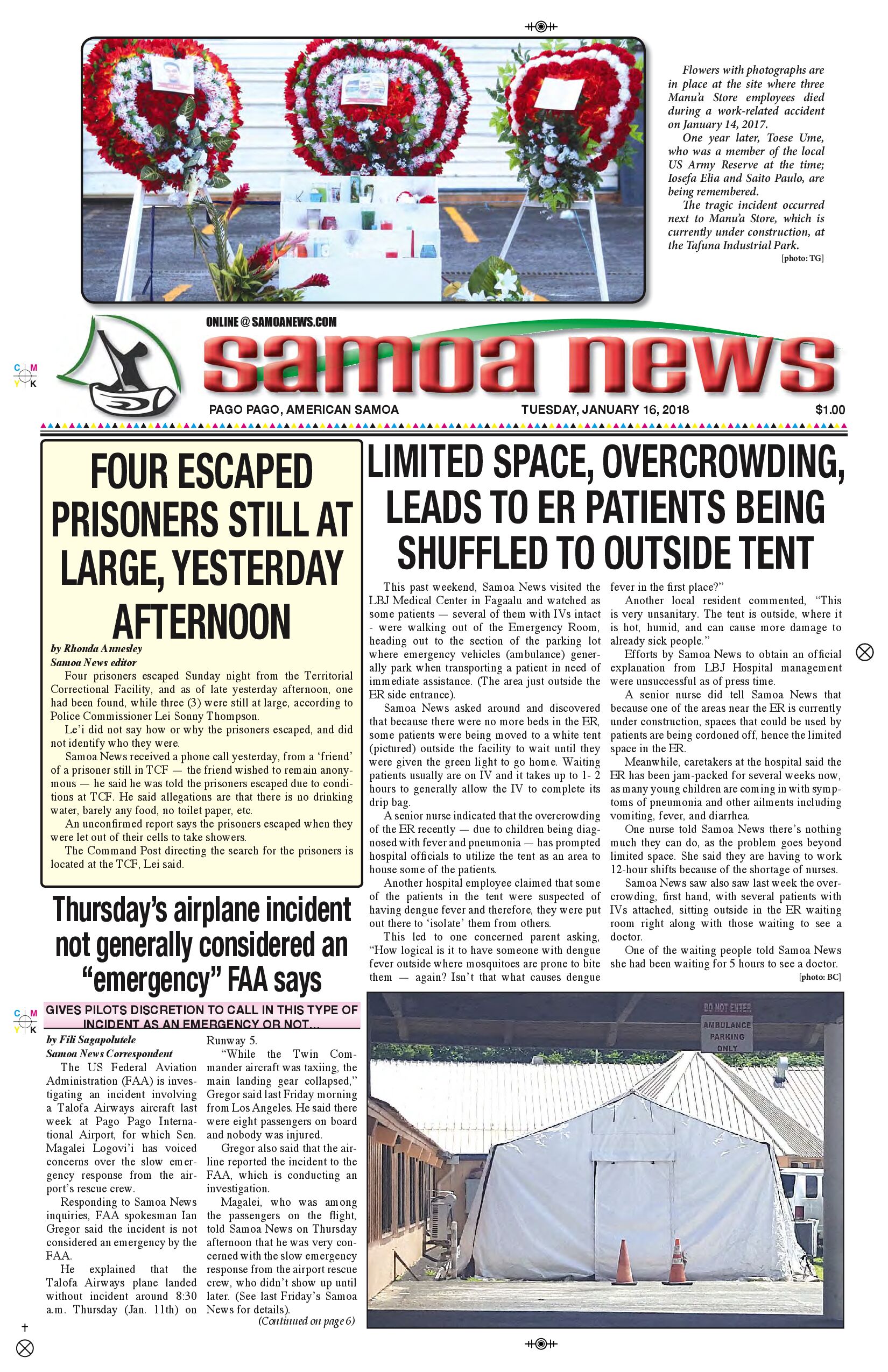 SN News Tuesday Jan. 16, 2018