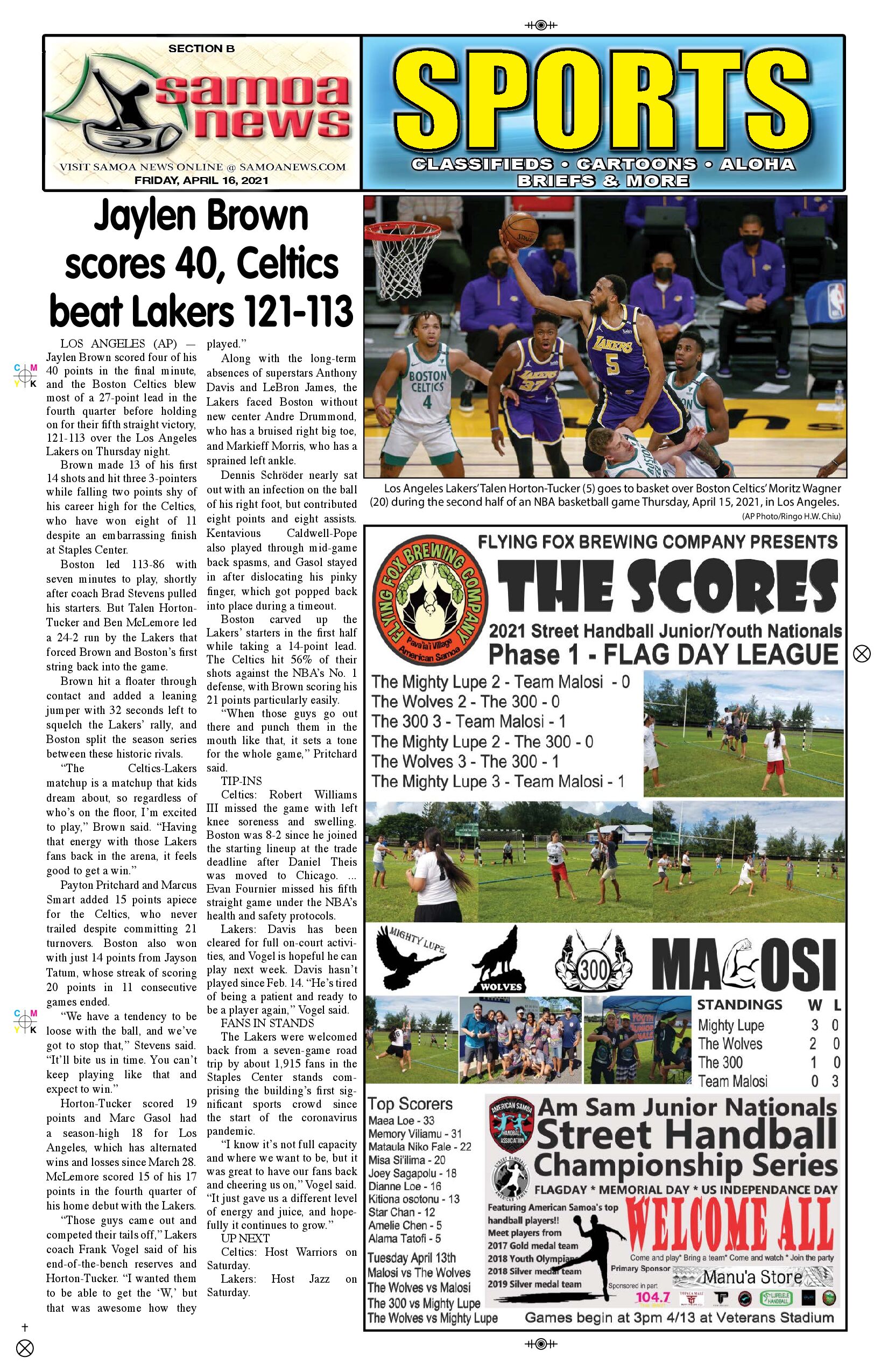 SN Sports Friday, April 16, 2021