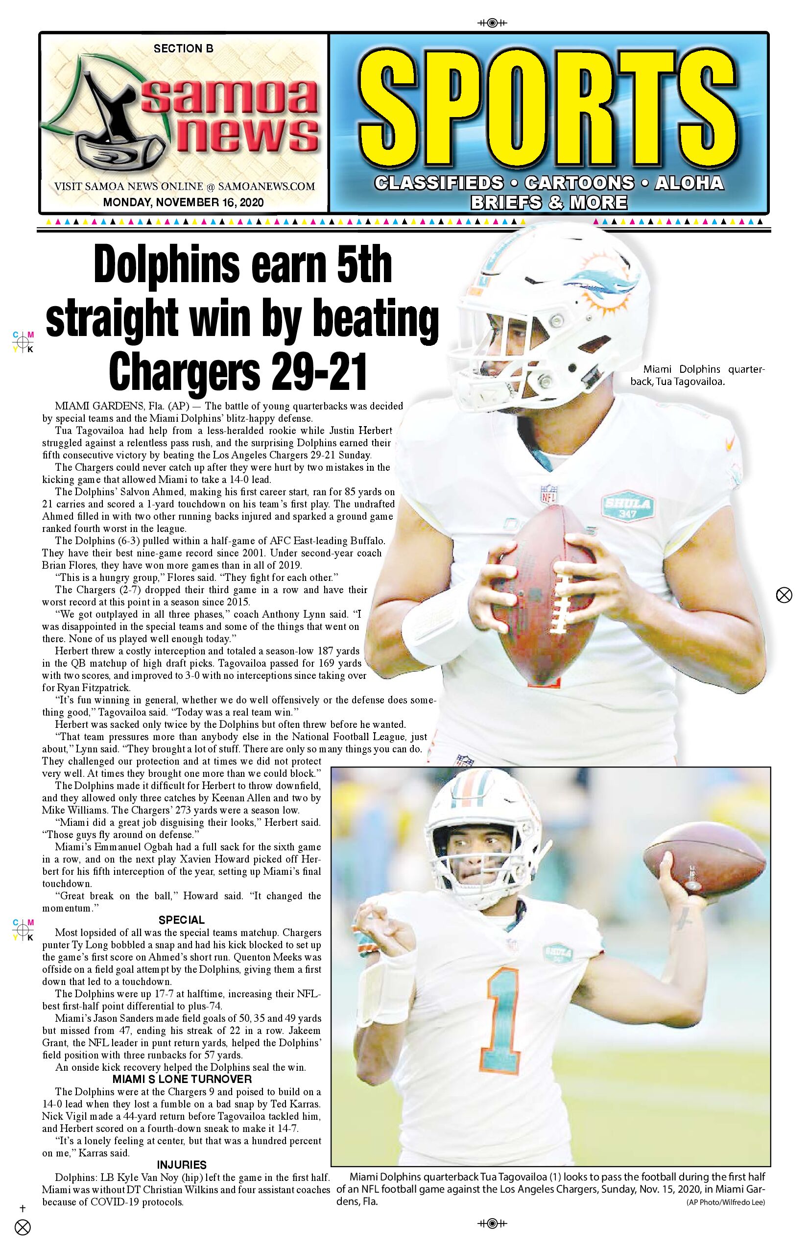 SN Sports Monday, Nov. 16, 2020