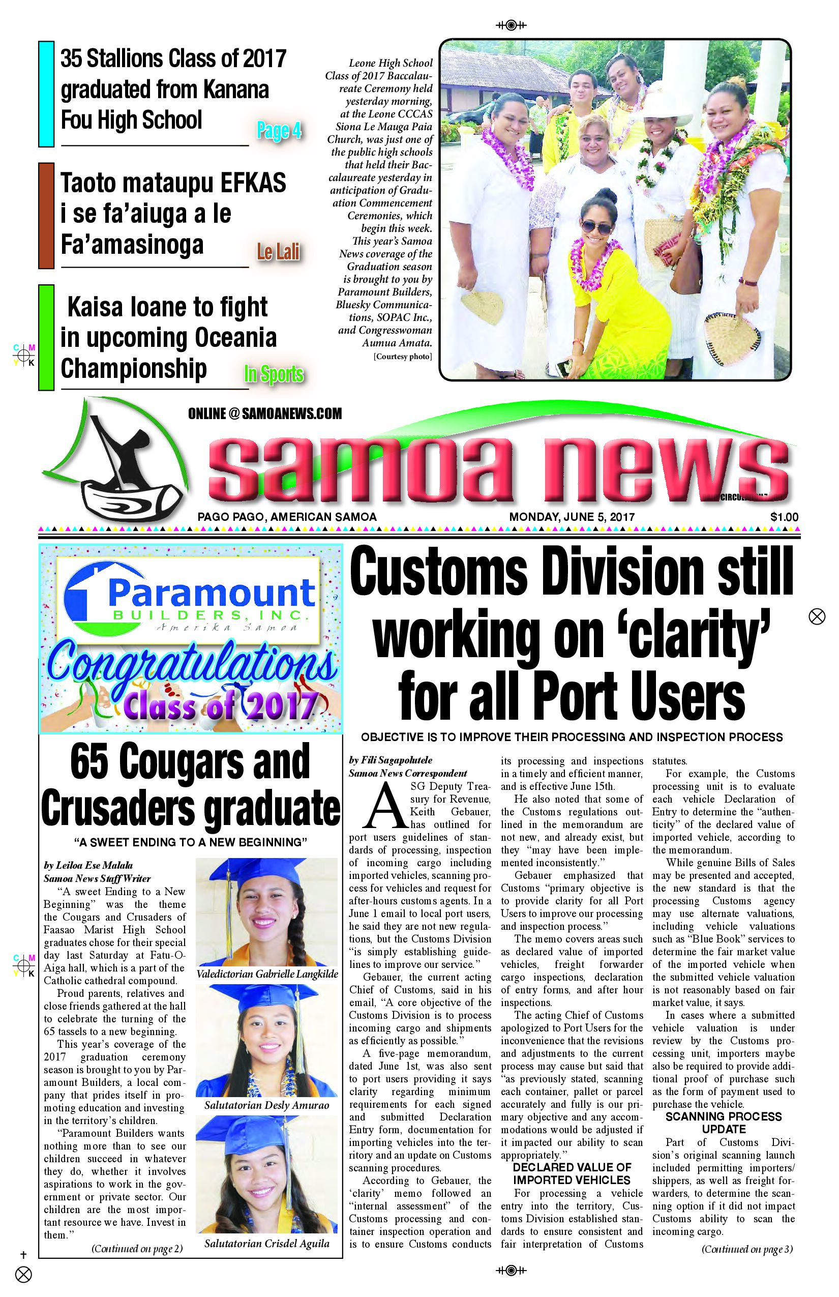 SN News Monday, June 5, 2017