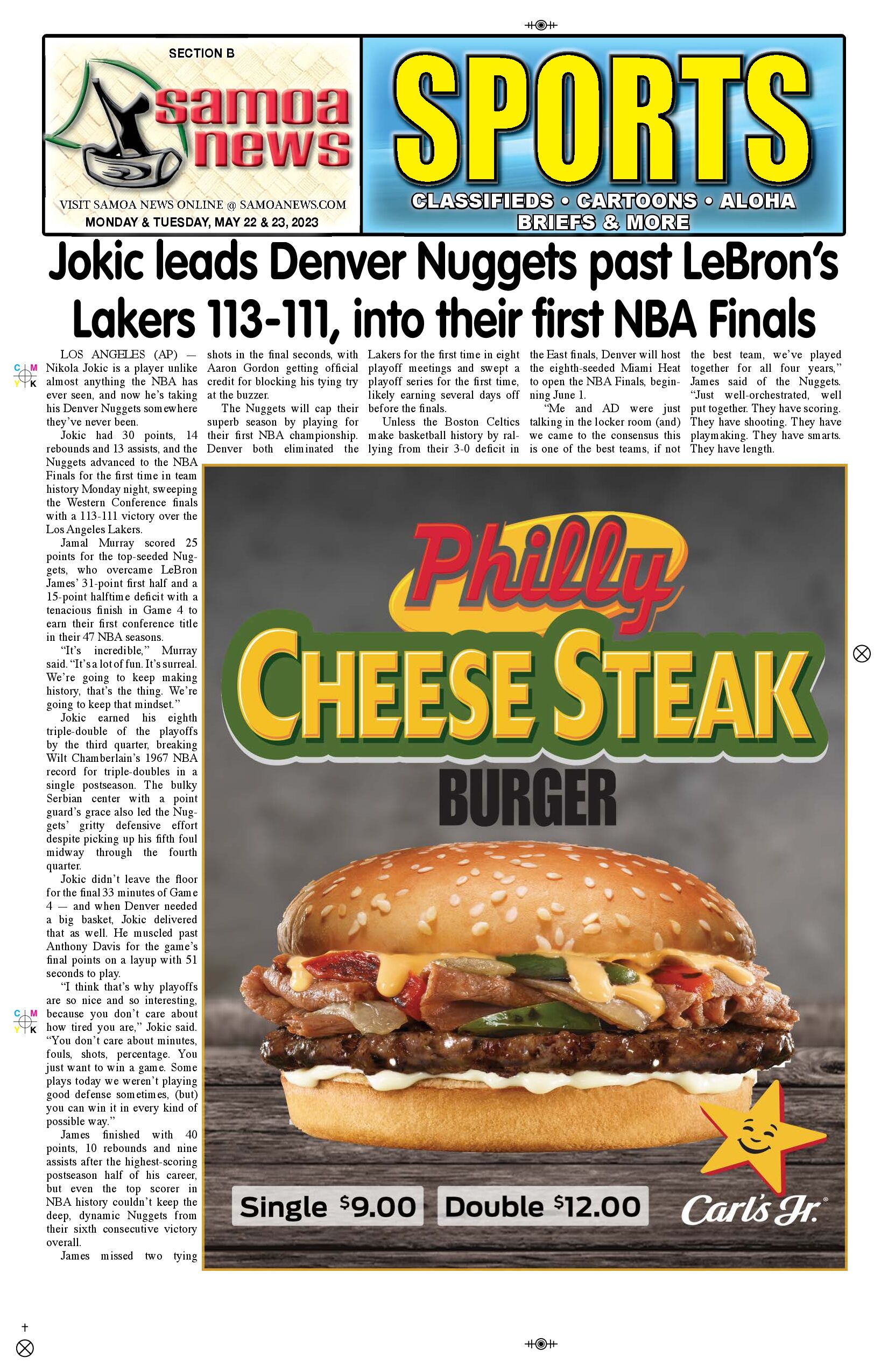 SN Sports Mon & Tues May 22-23, 2023