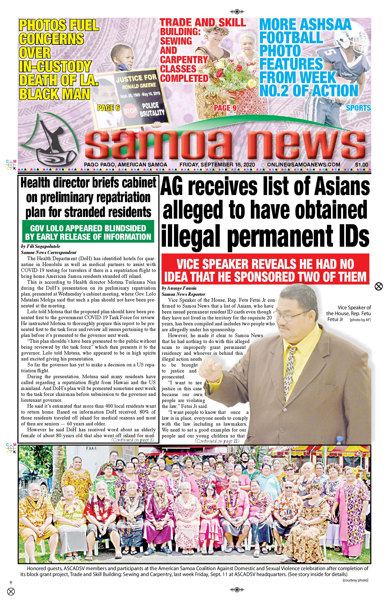 SN News Friday, Sept 18, 2020