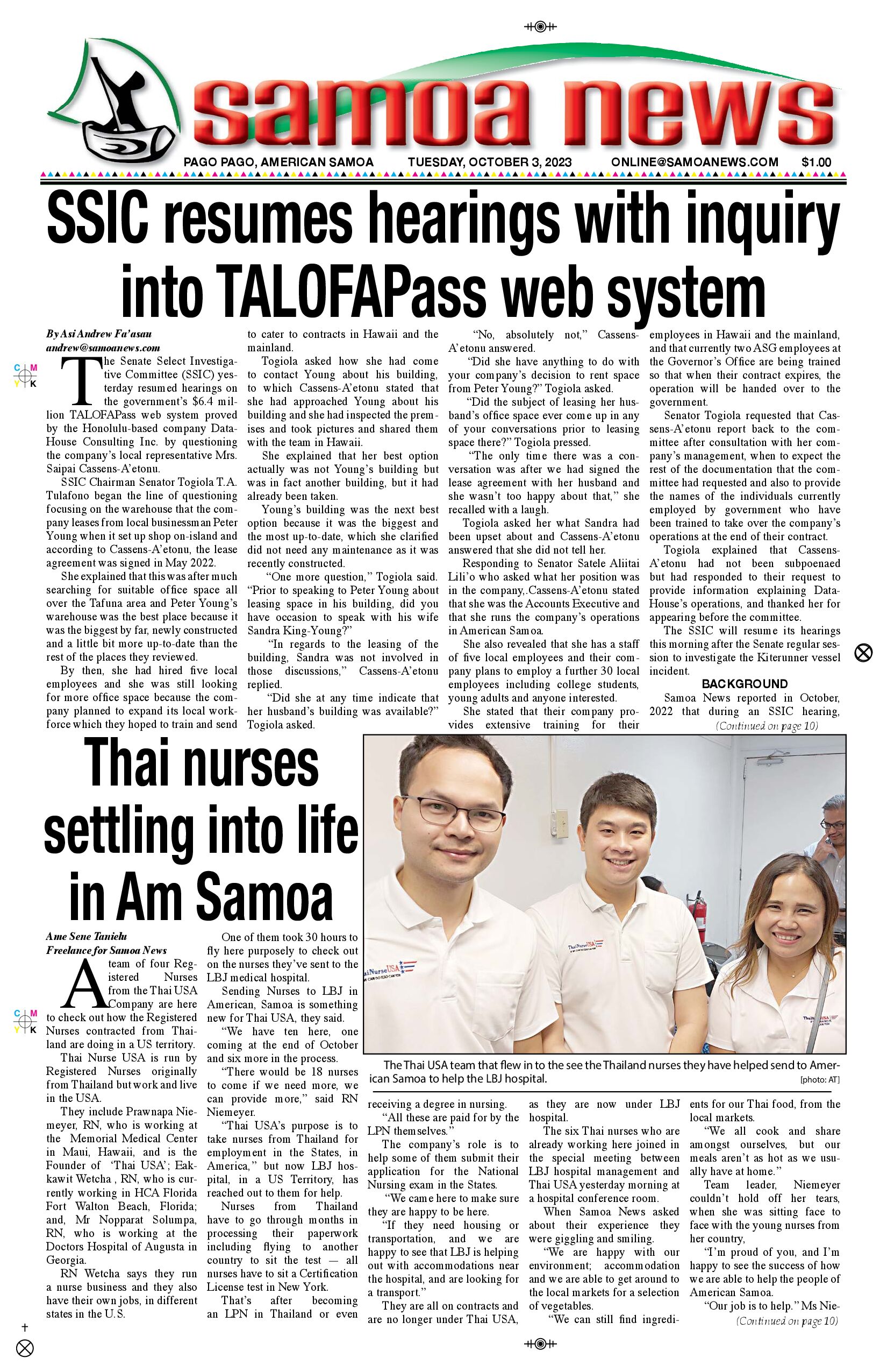 SN News Tuesday, October 03, 2023