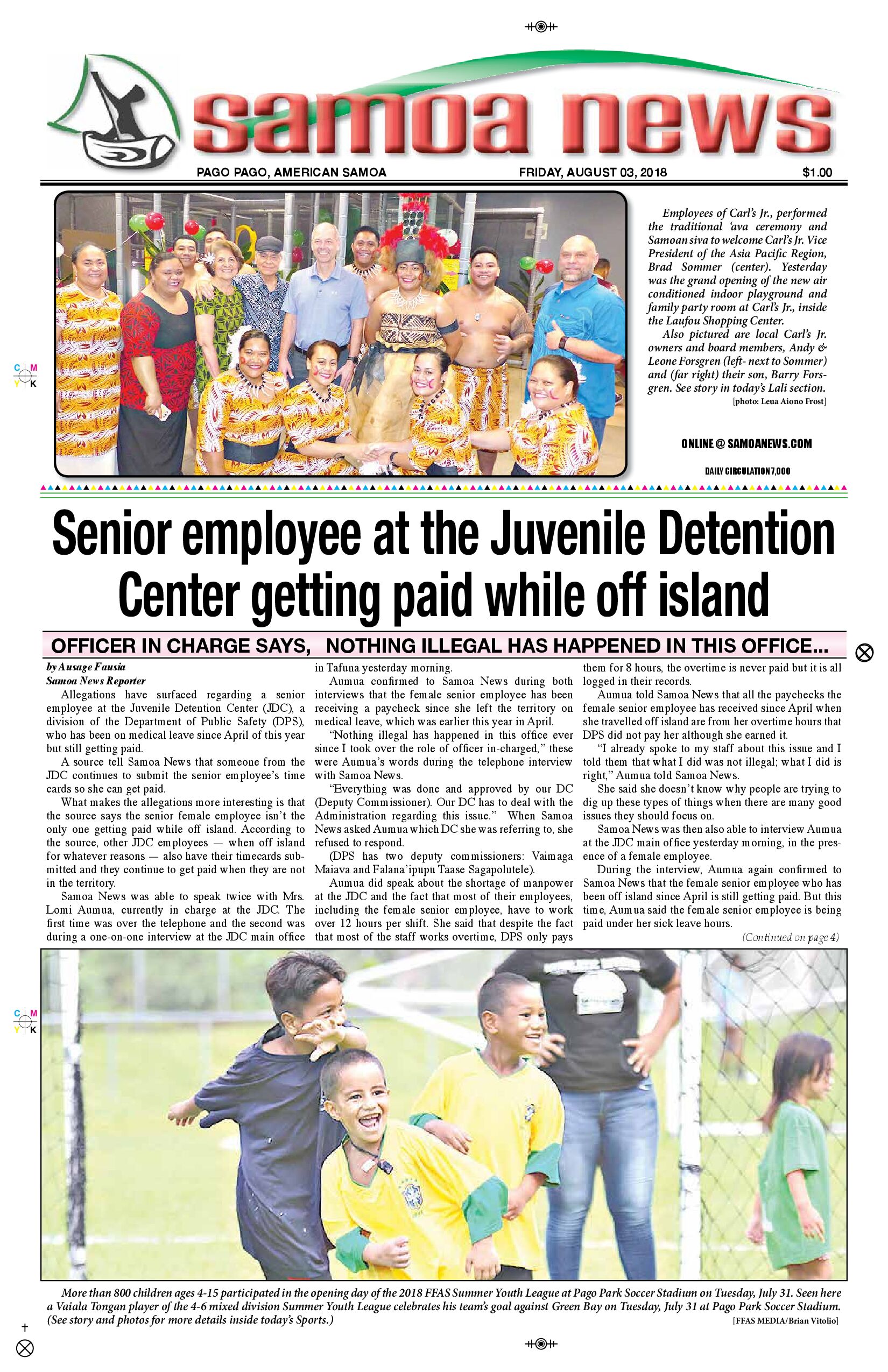 SN News Friday, August 03, 2018