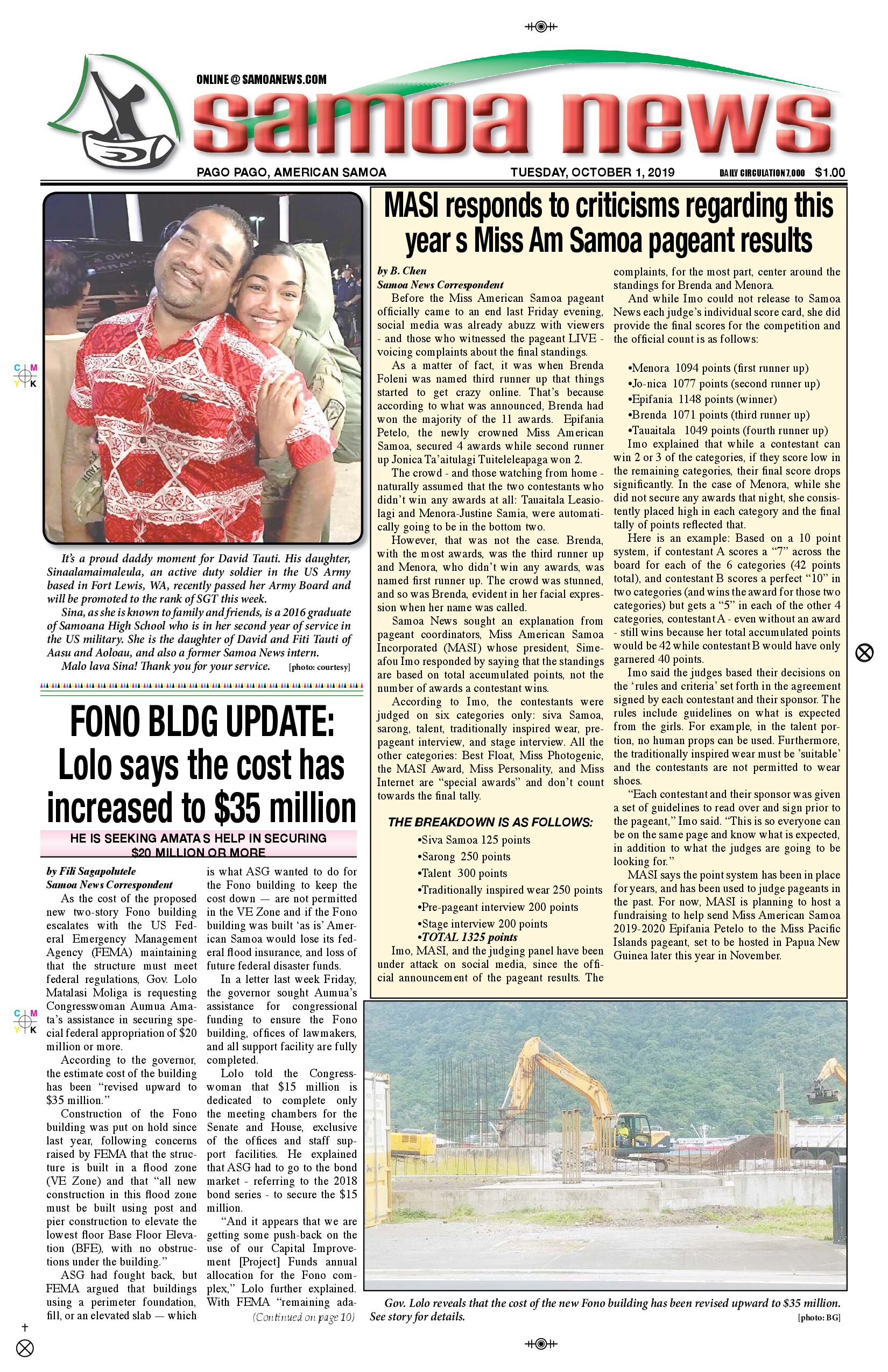 SN News Tuesday, October 01, 2019