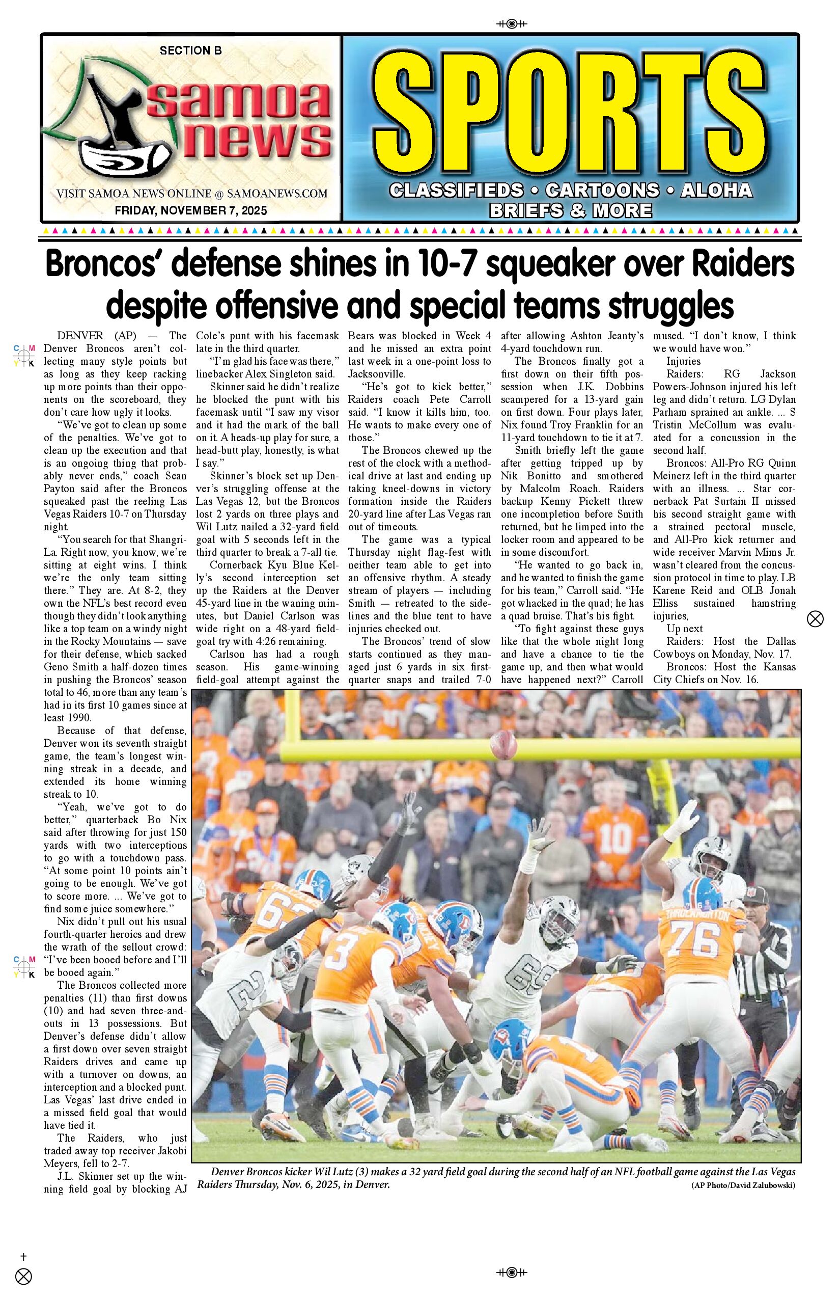 SN Sports Friday, November 07, 2025