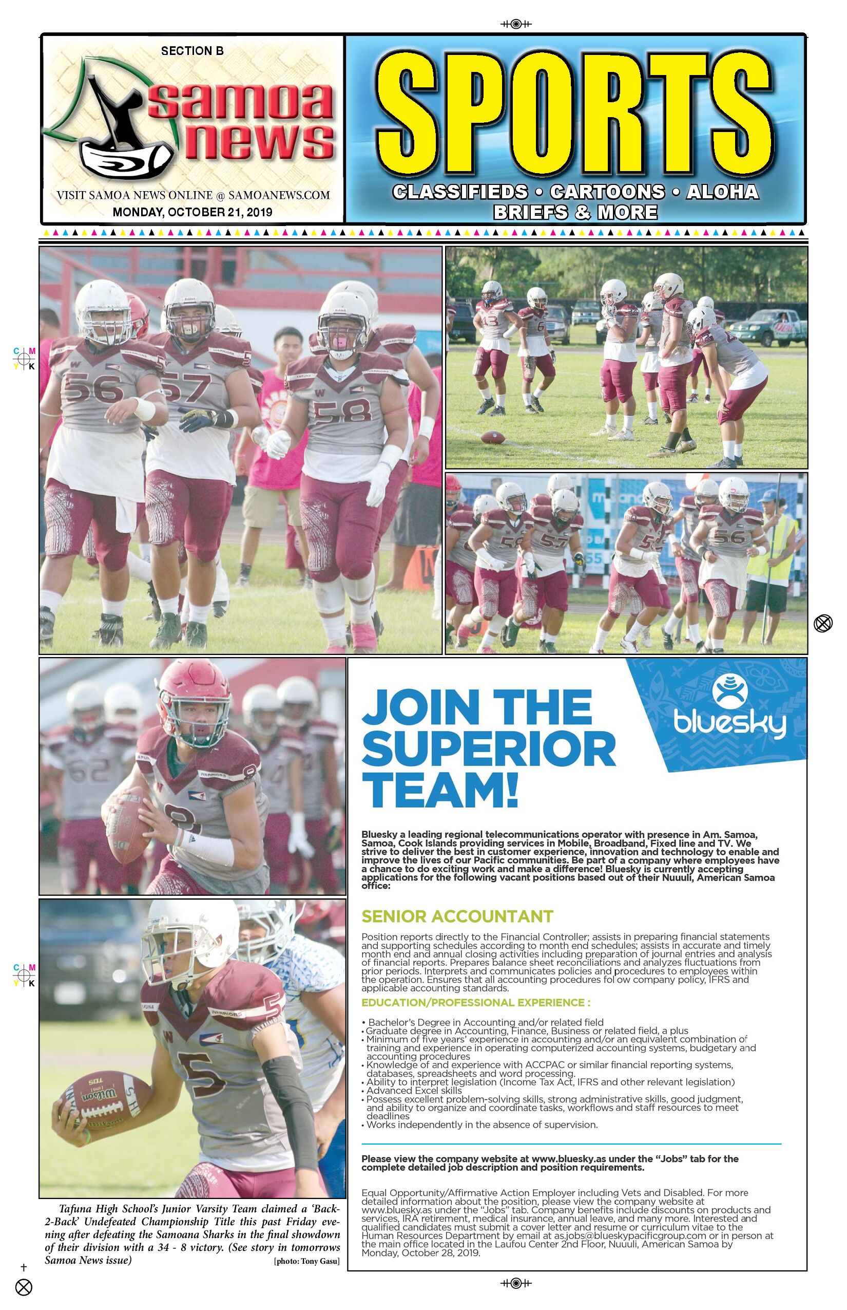 SN Sports Monday, October 21, 2019