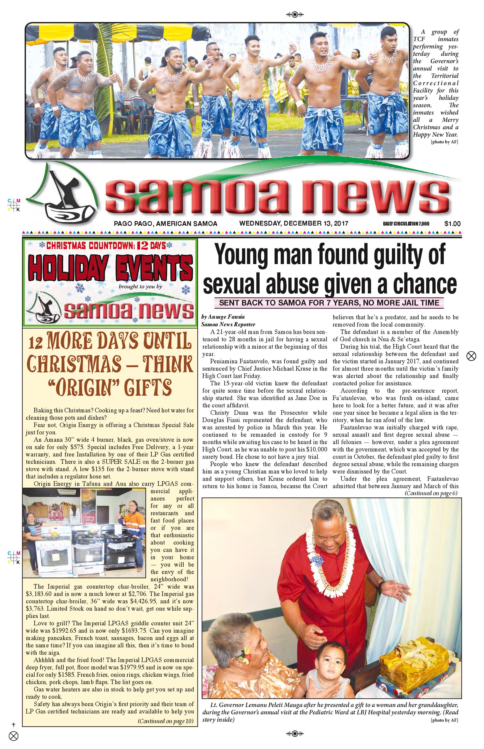 SN News Wednesday Dec. 13, 2017