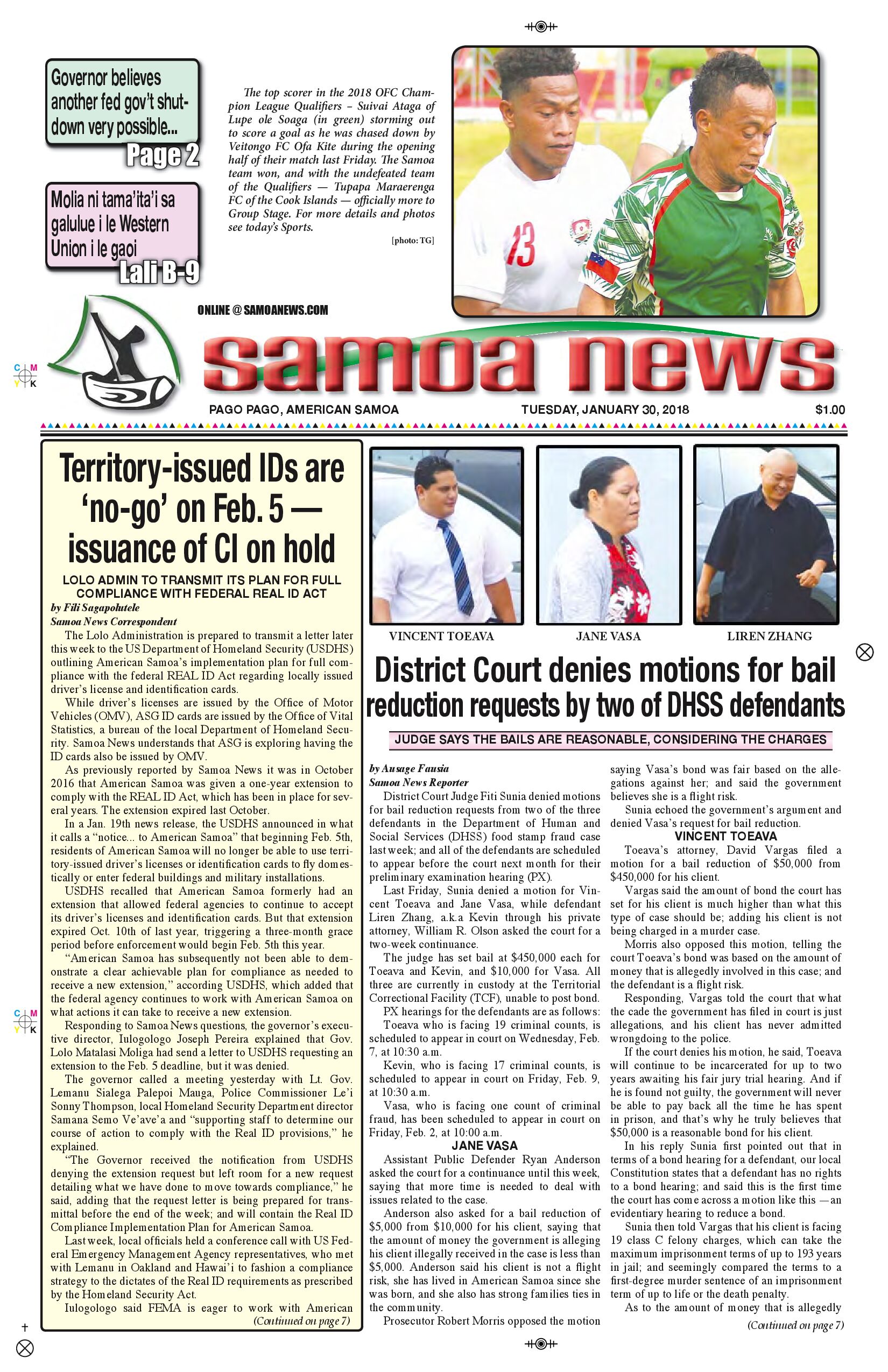 SN News Tuesday, Jan. 30, 2018