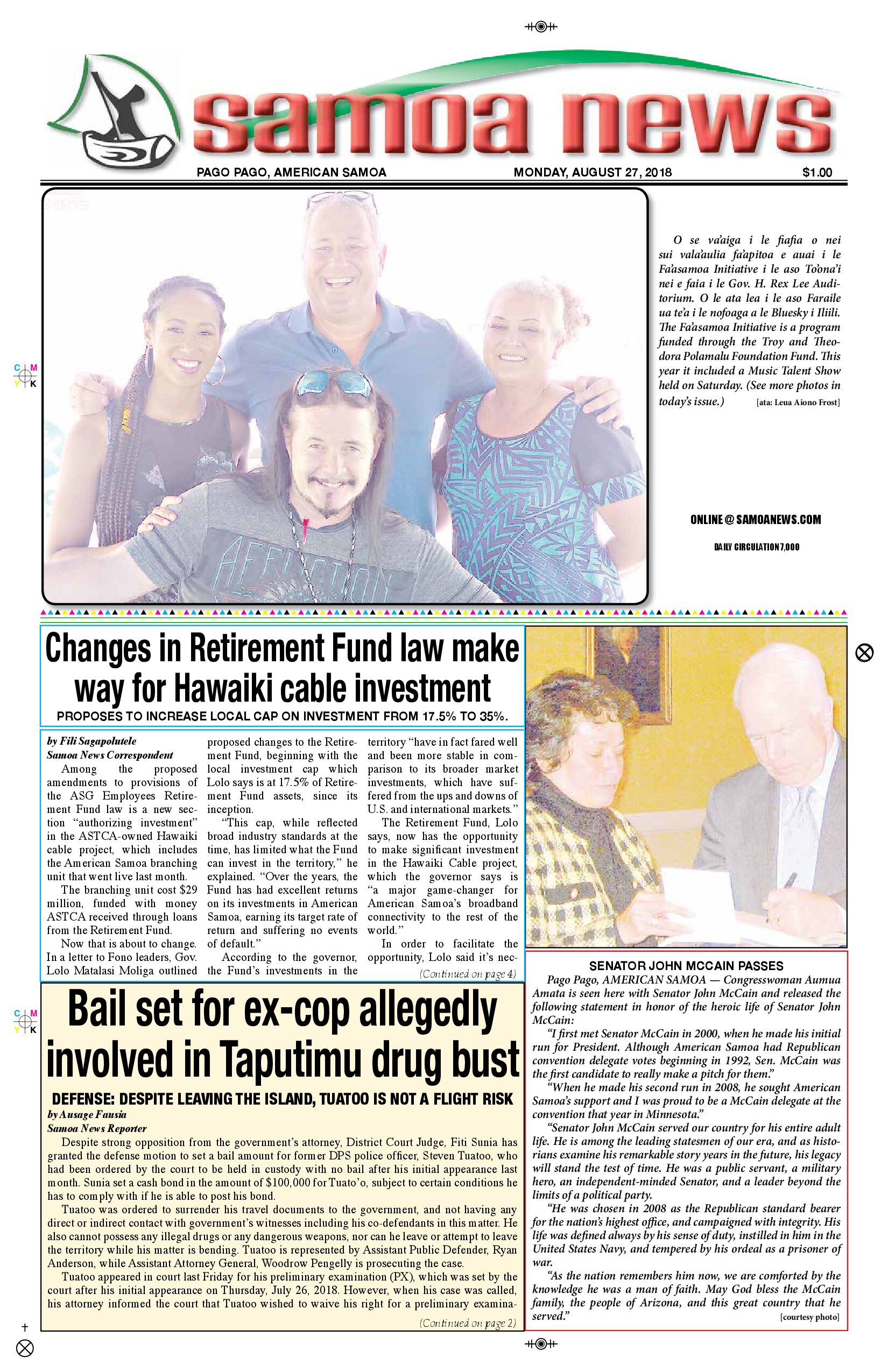 SN News Monday, August 27, 2018